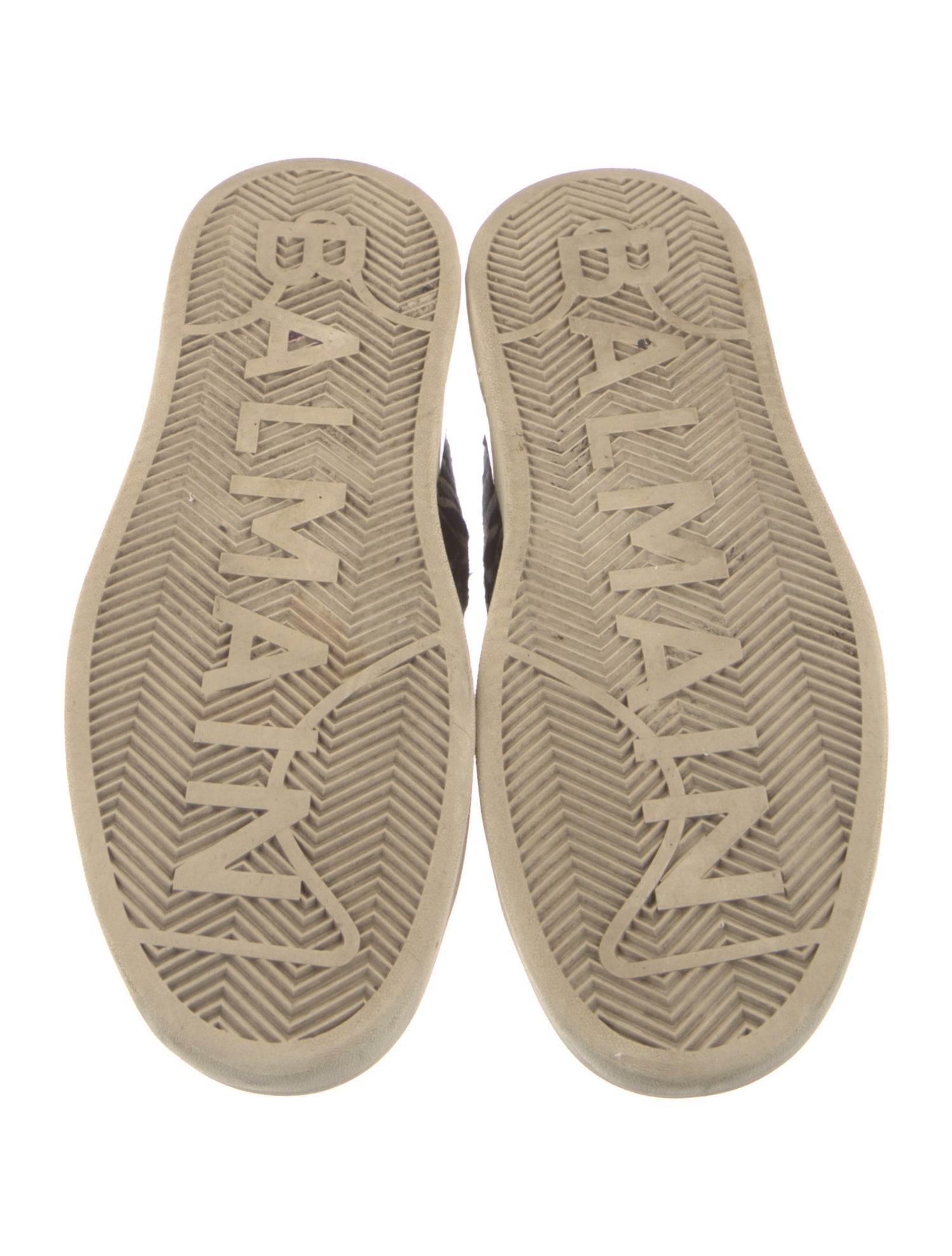 Balmain Canvas Printed Sneakers