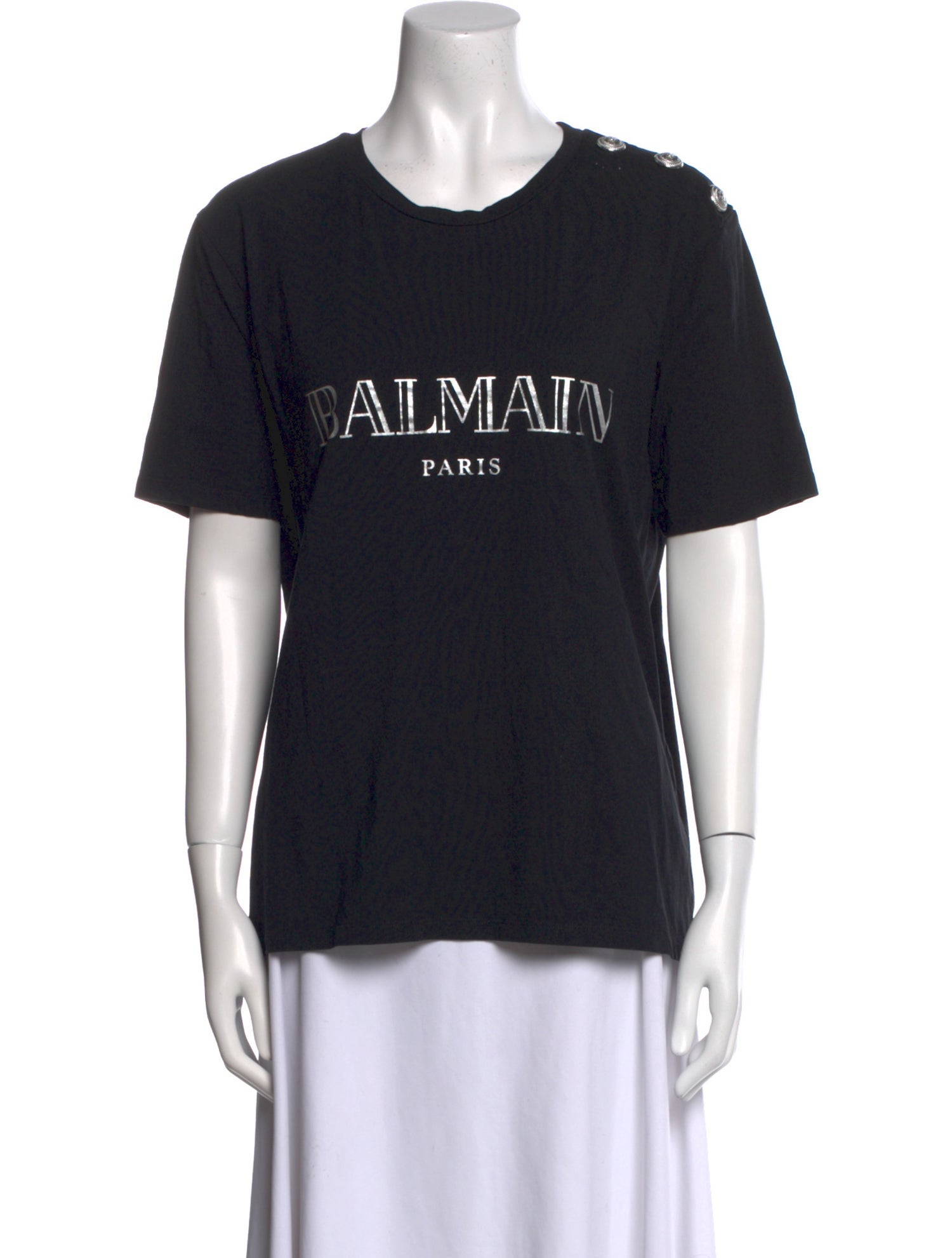 Balmain Graphic Print Crew Neck T-Shirt