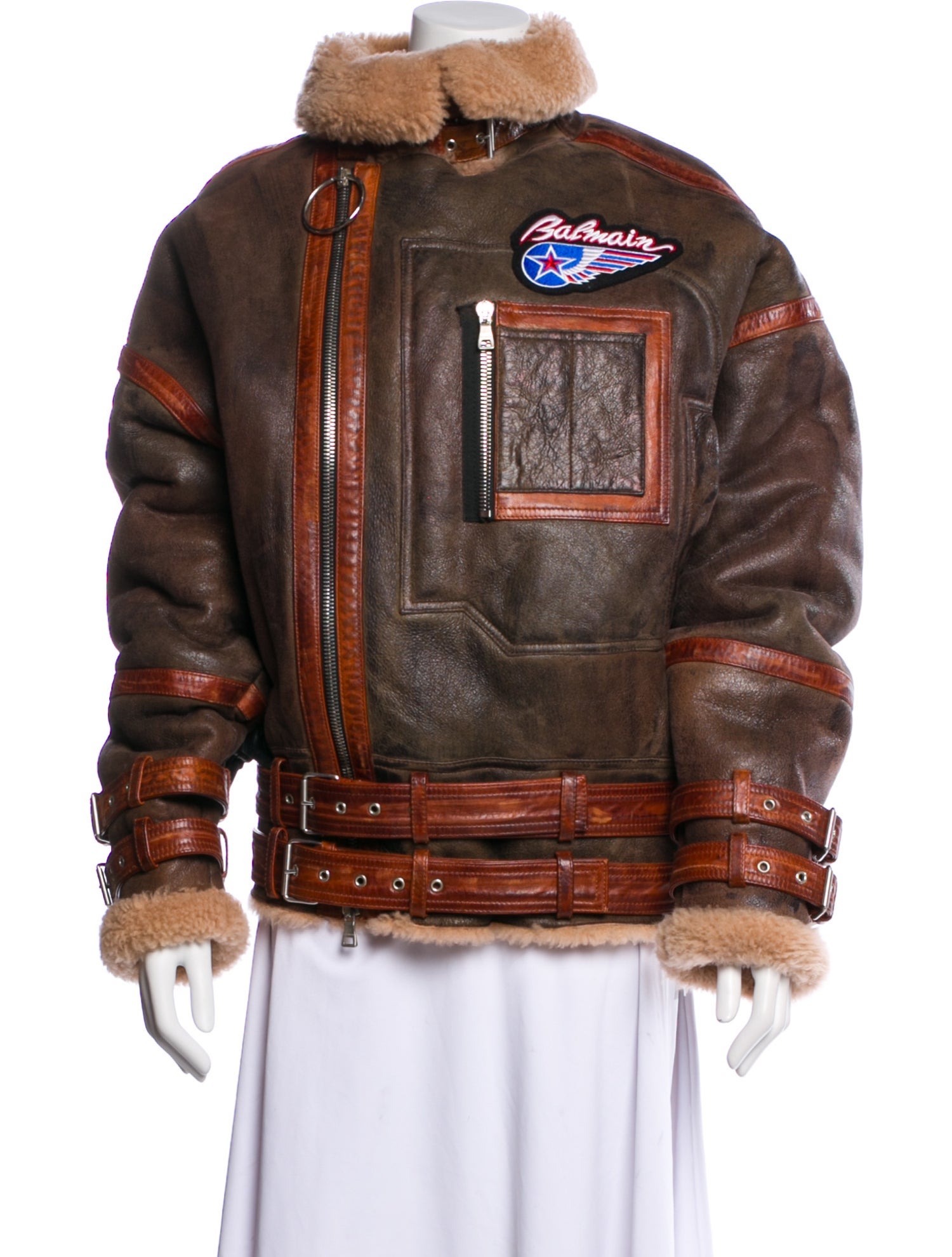 Balmain Lambskin Printed Jacket