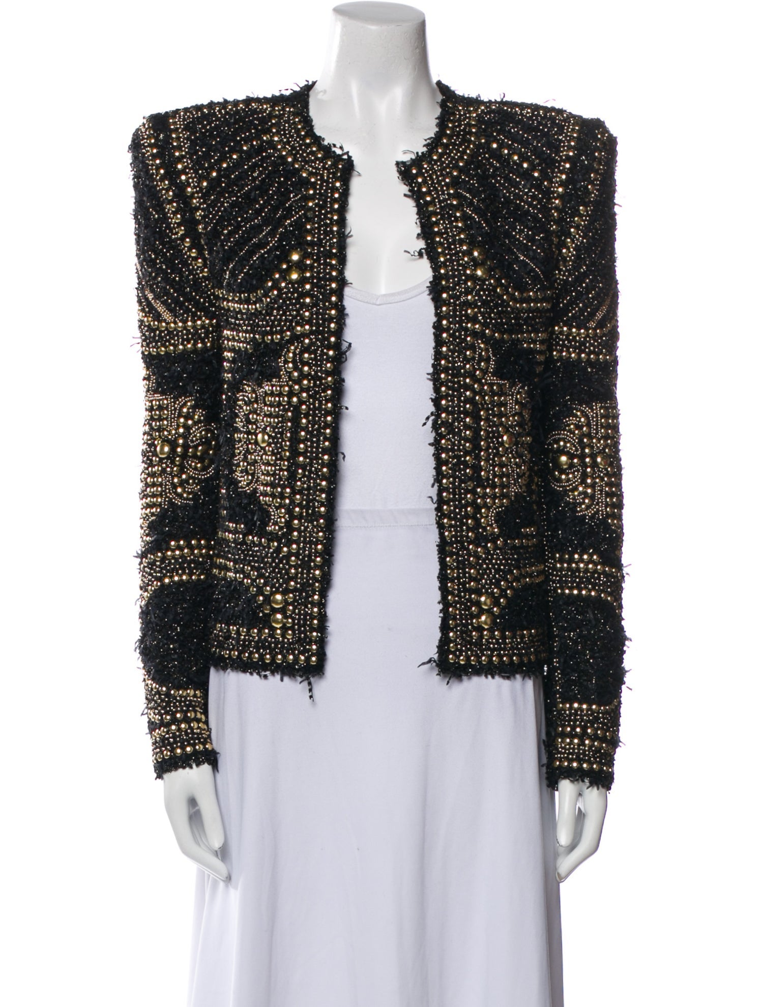 Balmain Tweed Pattern Evening Jacket