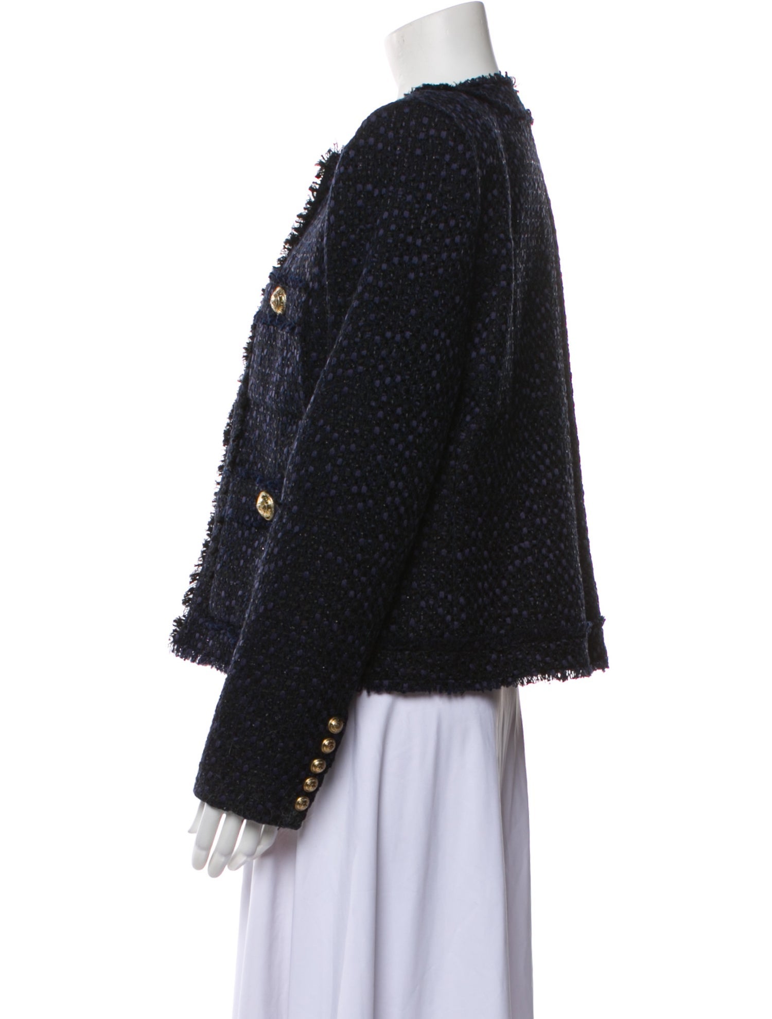 Balmain Tweed Tweed Pattern Evening Jacket