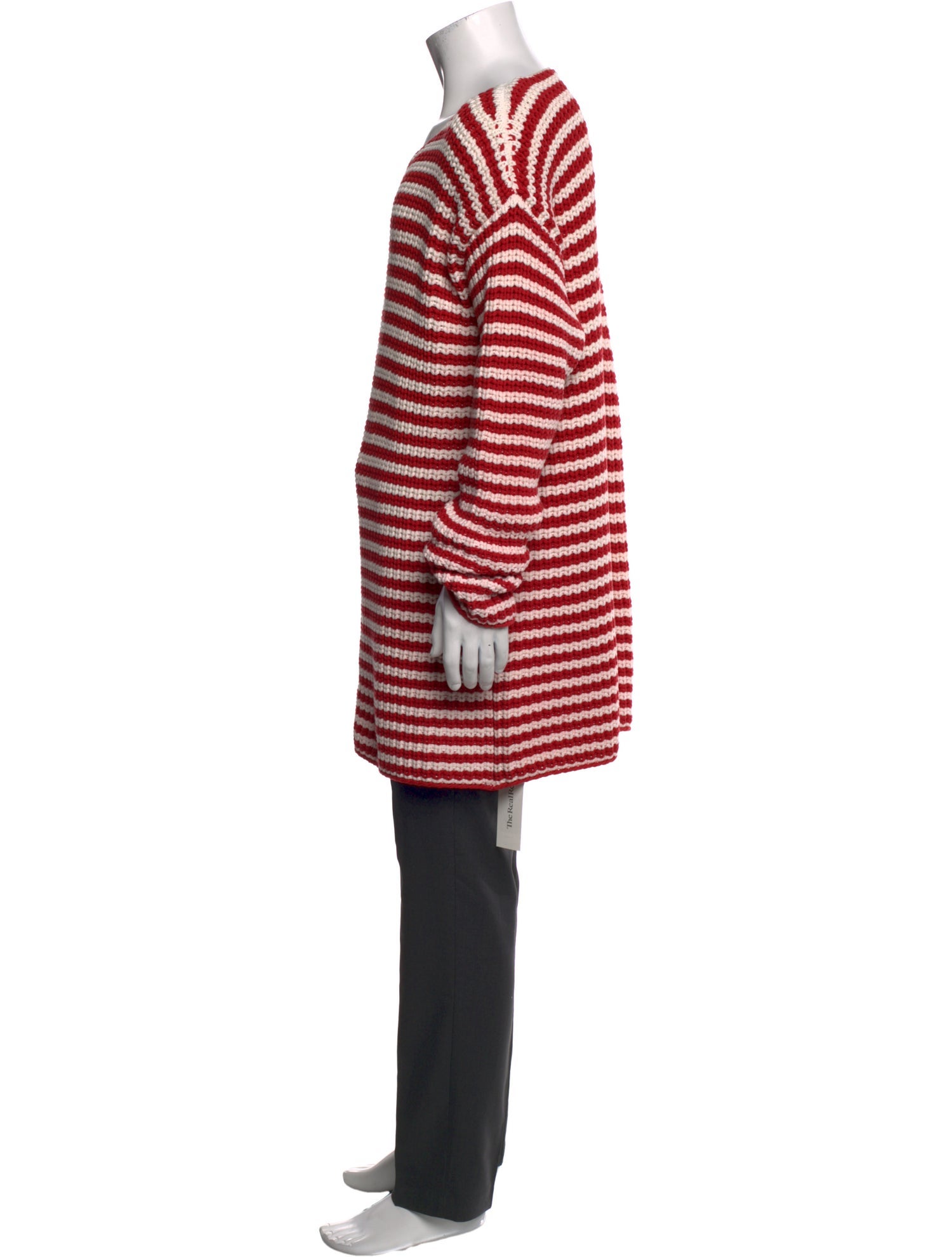 Balmain Striped Scoop Neck Pullover