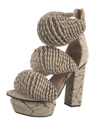 Balmain Leather Espadrilles