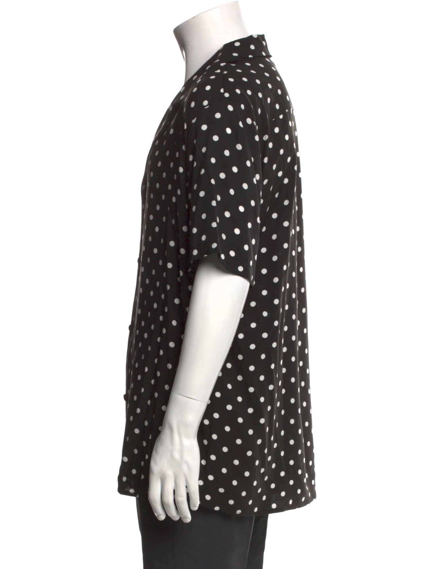 Balmain Polka Dot Print Short Sleeve Shirt