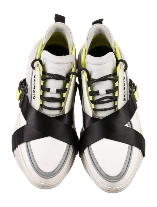 Balmain Leather Printed Chunky Sneakers