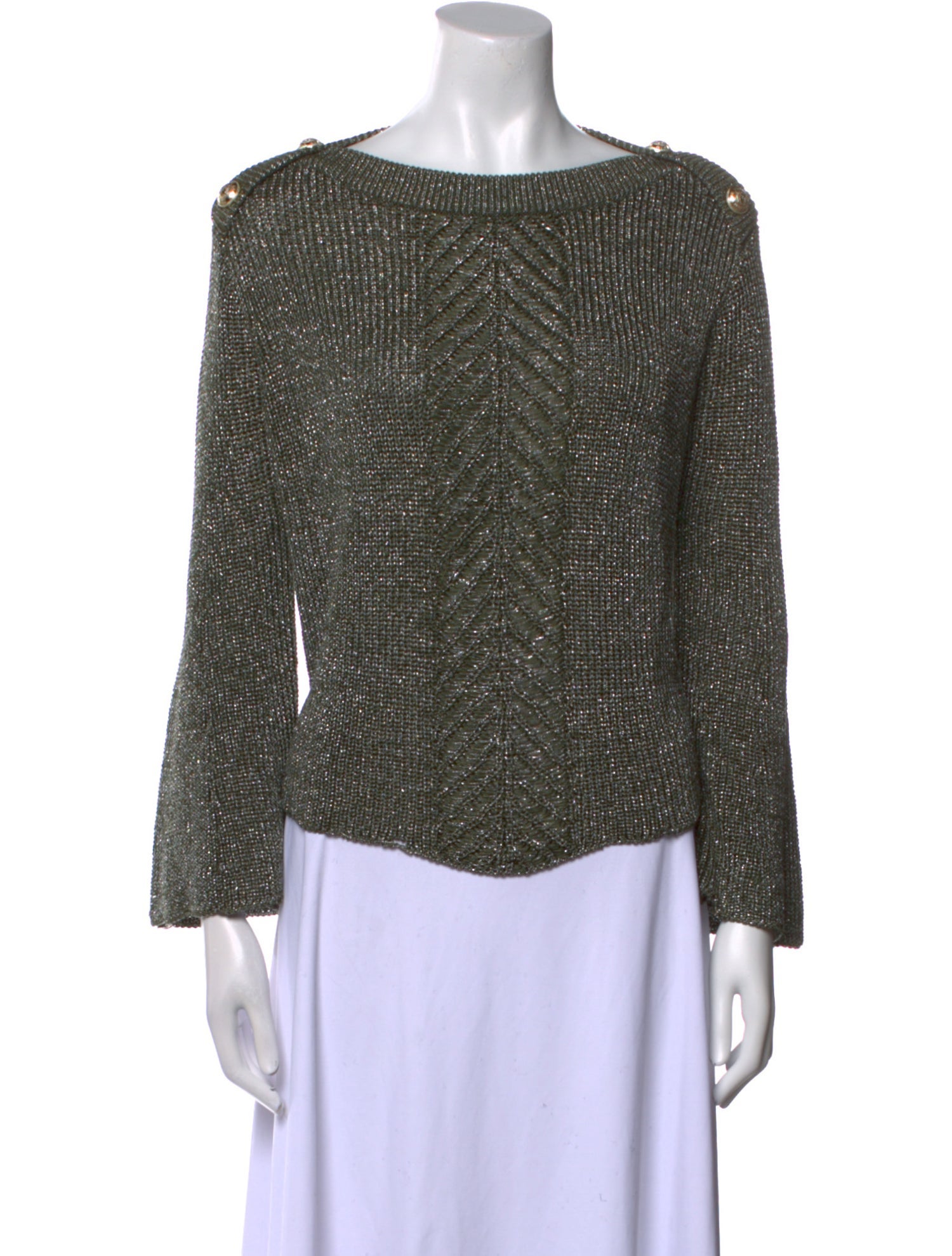 Balmain Bateau Neckline Sweater