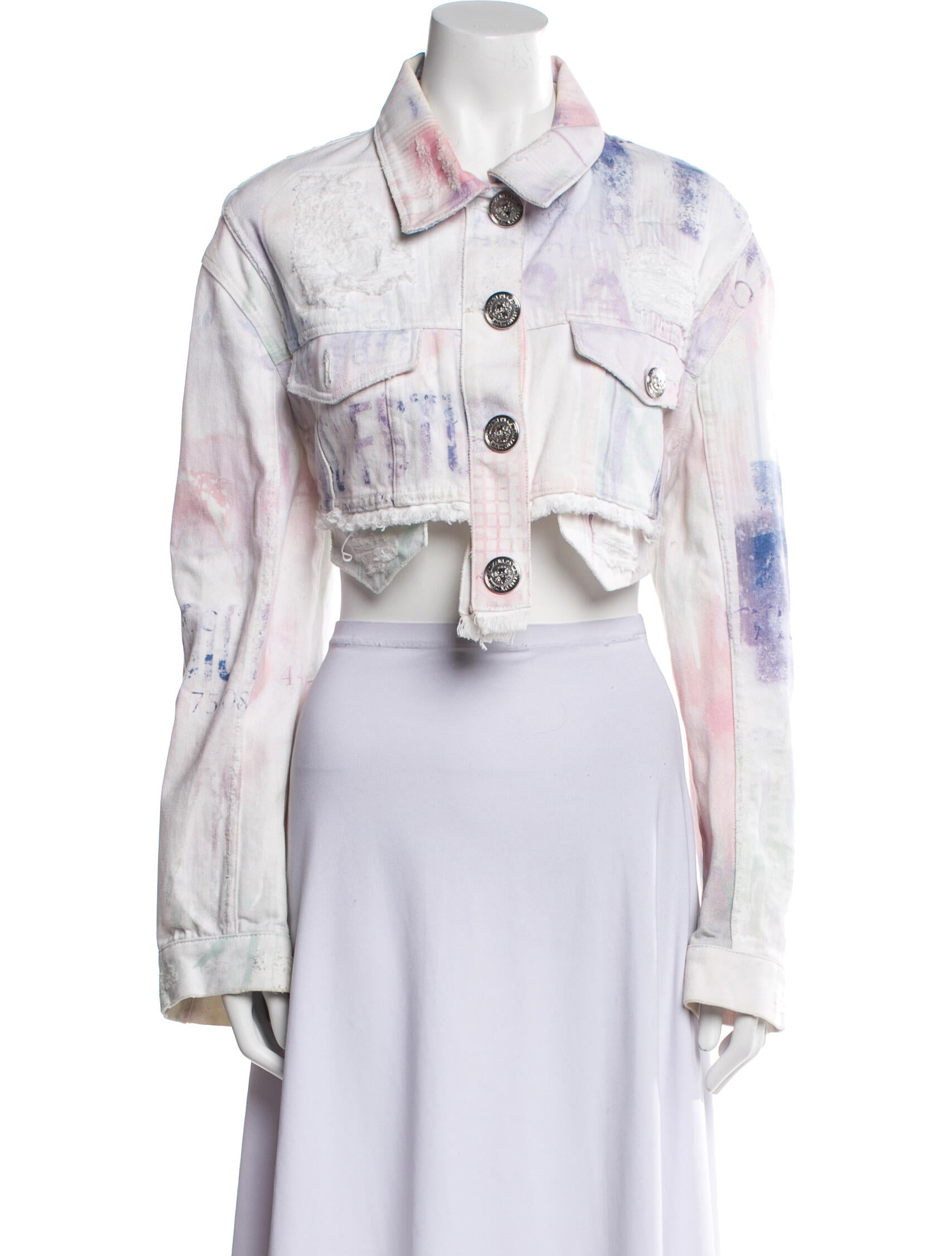 Balmain Tie-Dye Print Bolero