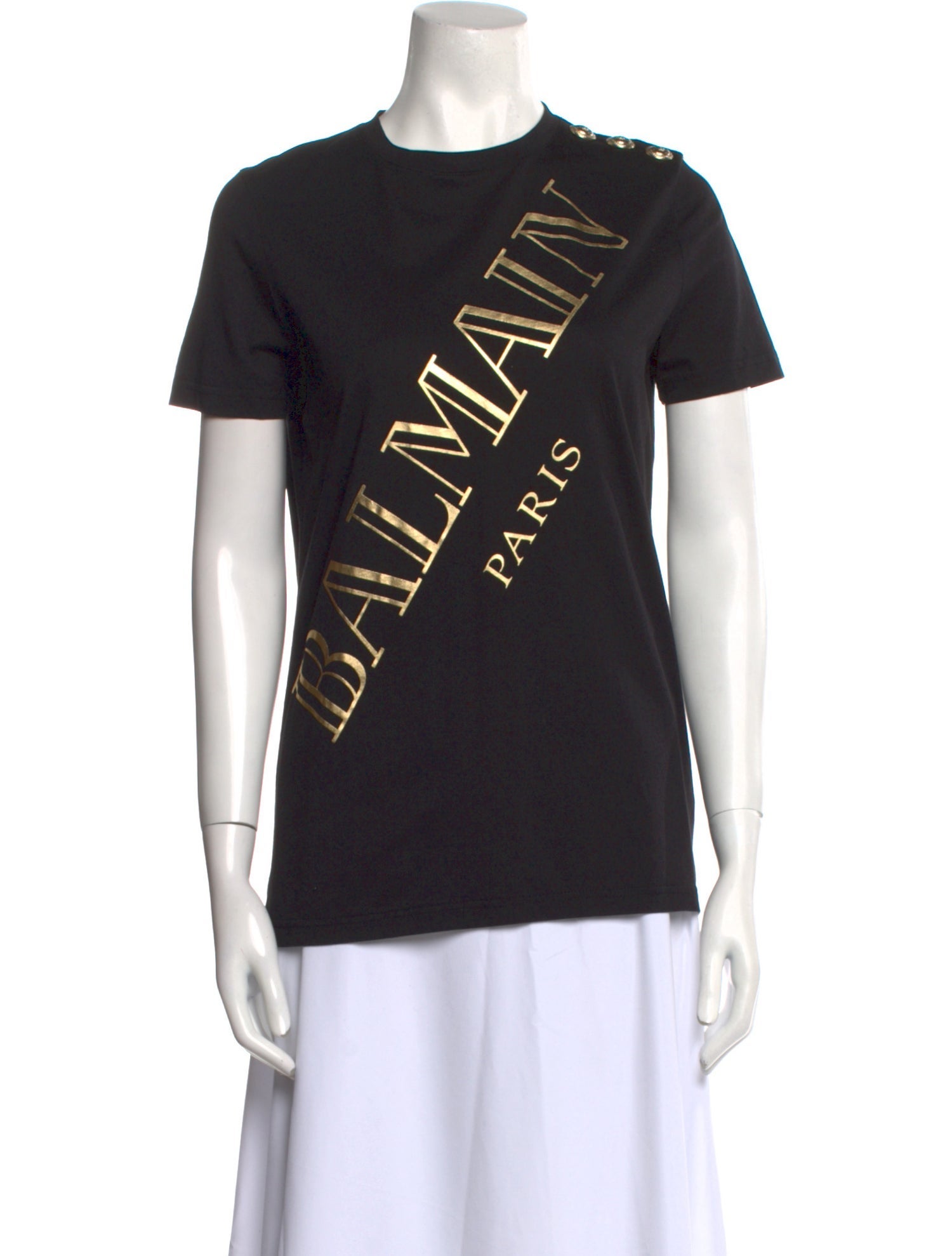 Balmain Graphic Print Crew Neck T-Shirt