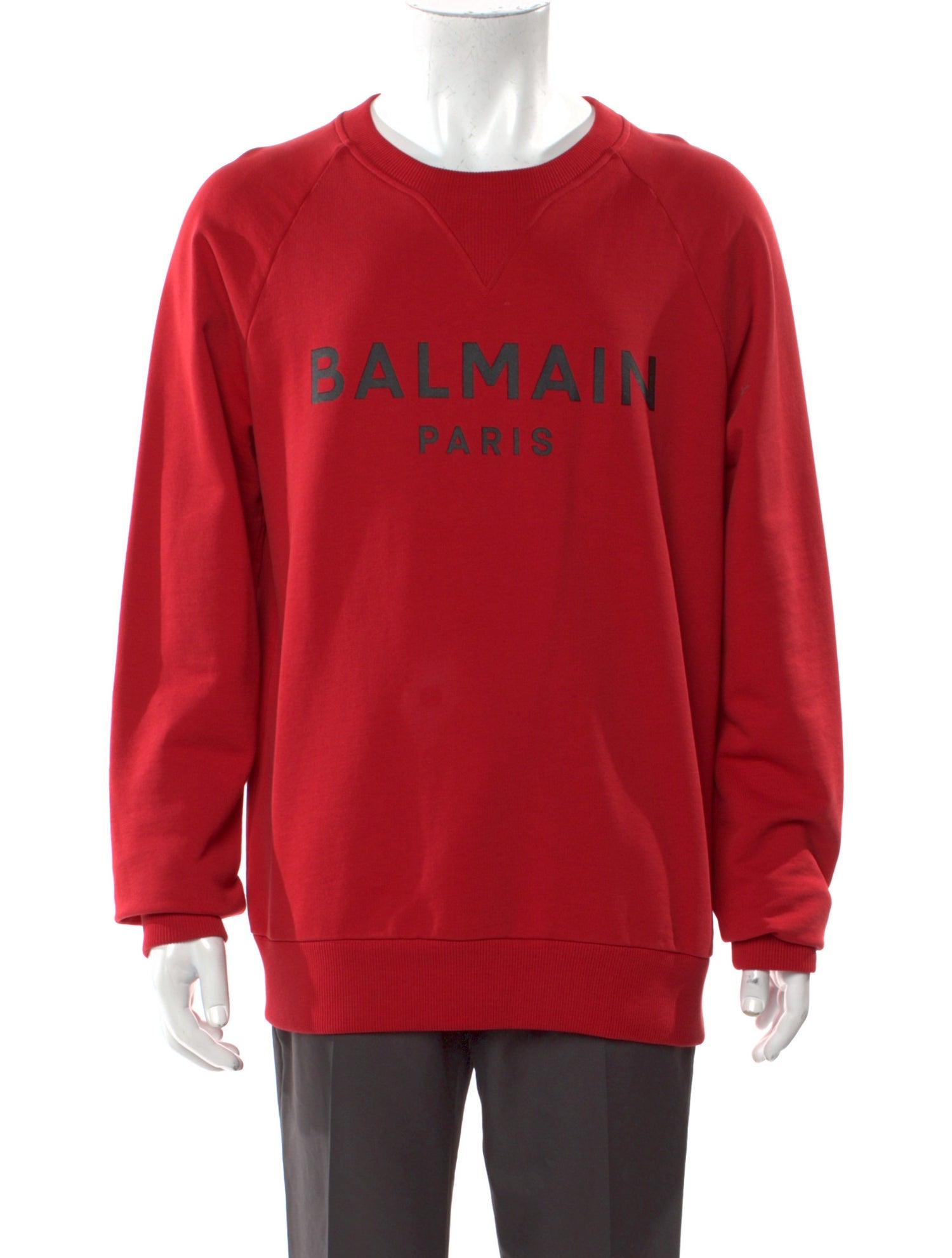 Balmain Graphic Print Crew Neck Sweatshirt
