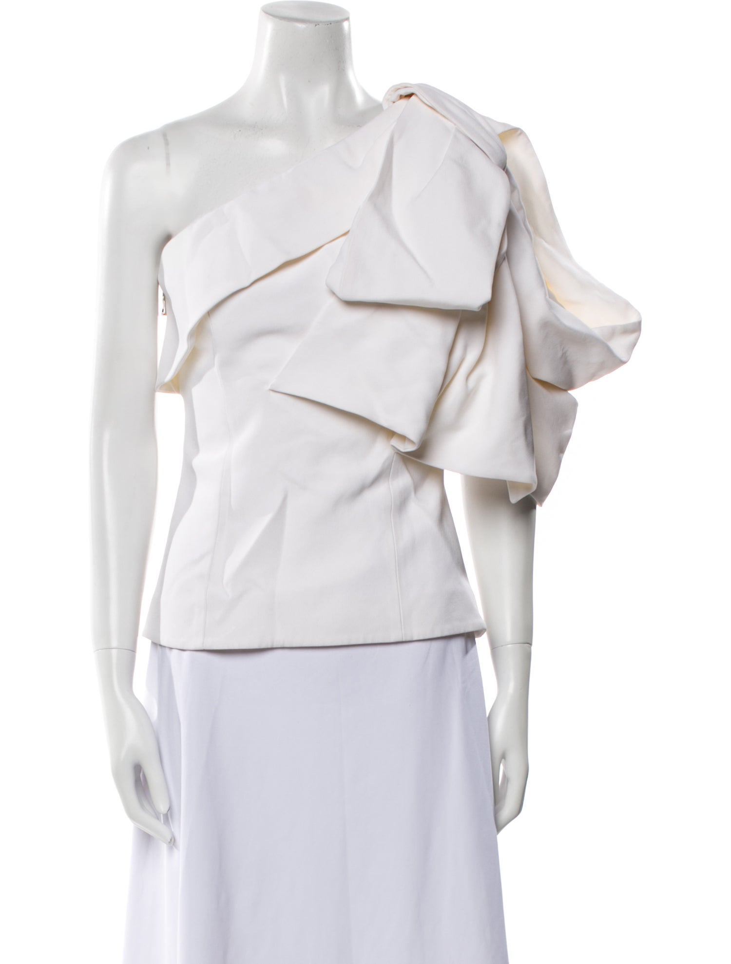 Balmain One-Shoulder Short Sleeve Blouse