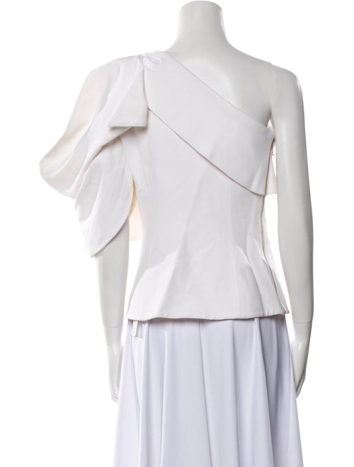 Balmain One-Shoulder Short Sleeve Blouse