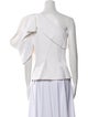Balmain One-Shoulder Short Sleeve Blouse