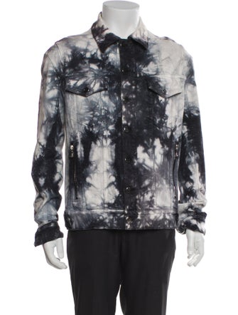 Balmain Tie-Dye Print Denim Jacket