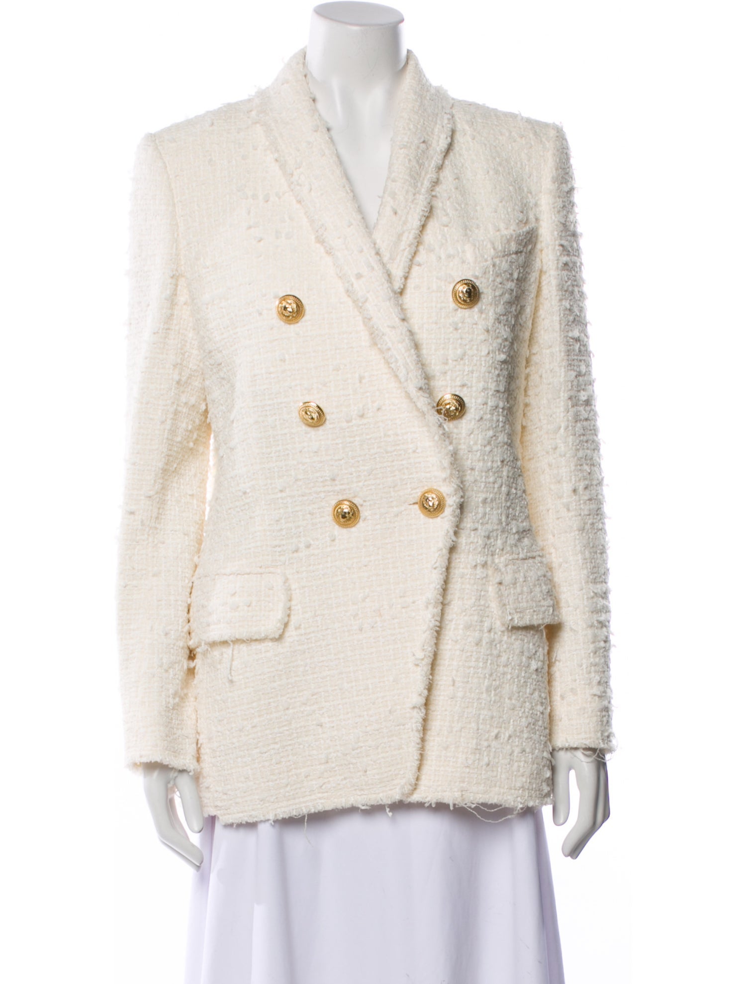 Balmain Tweed Tweed Pattern Blazer