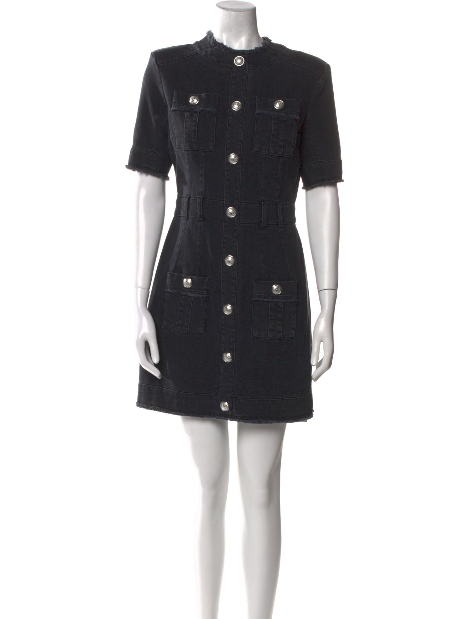 Balmain Mock Neck Mini Dress