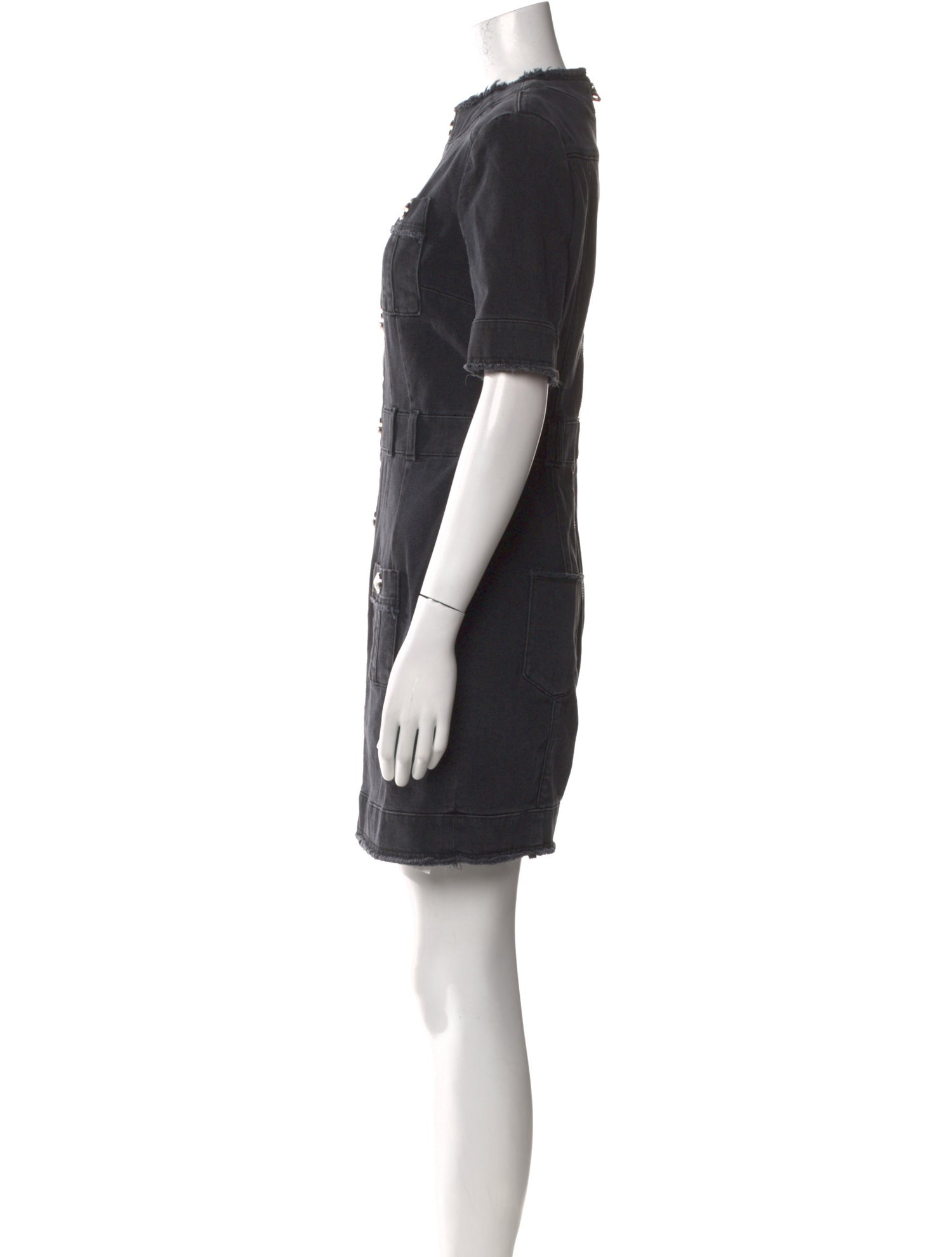 Balmain Mock Neck Mini Dress