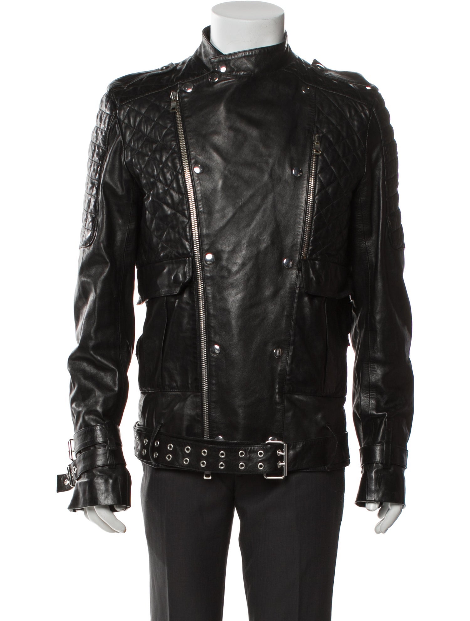 Balmain Lambskin Moto Jacket