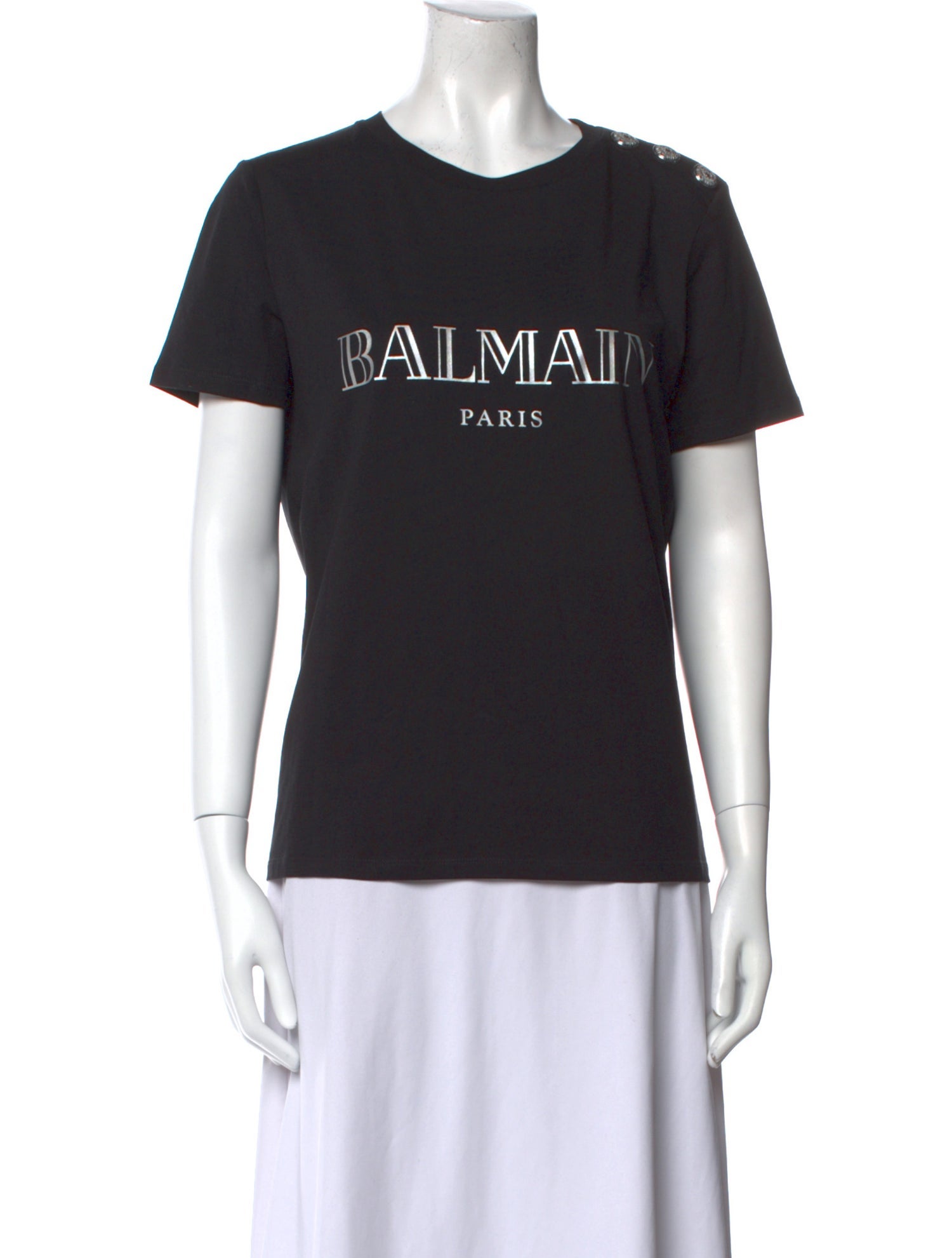 Balmain Graphic Print Crew Neck T-Shirt