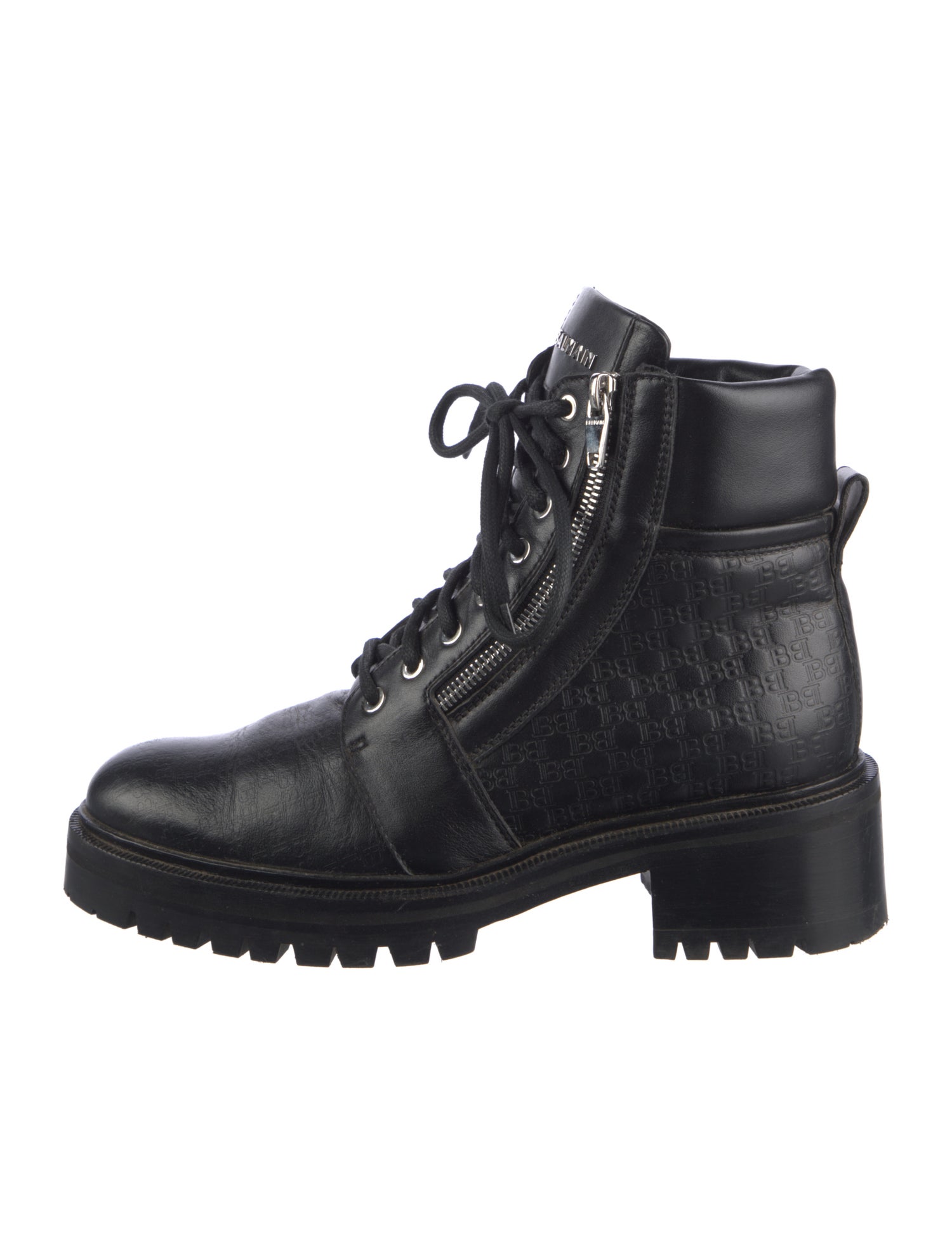 Balmain Leather Combat Boots