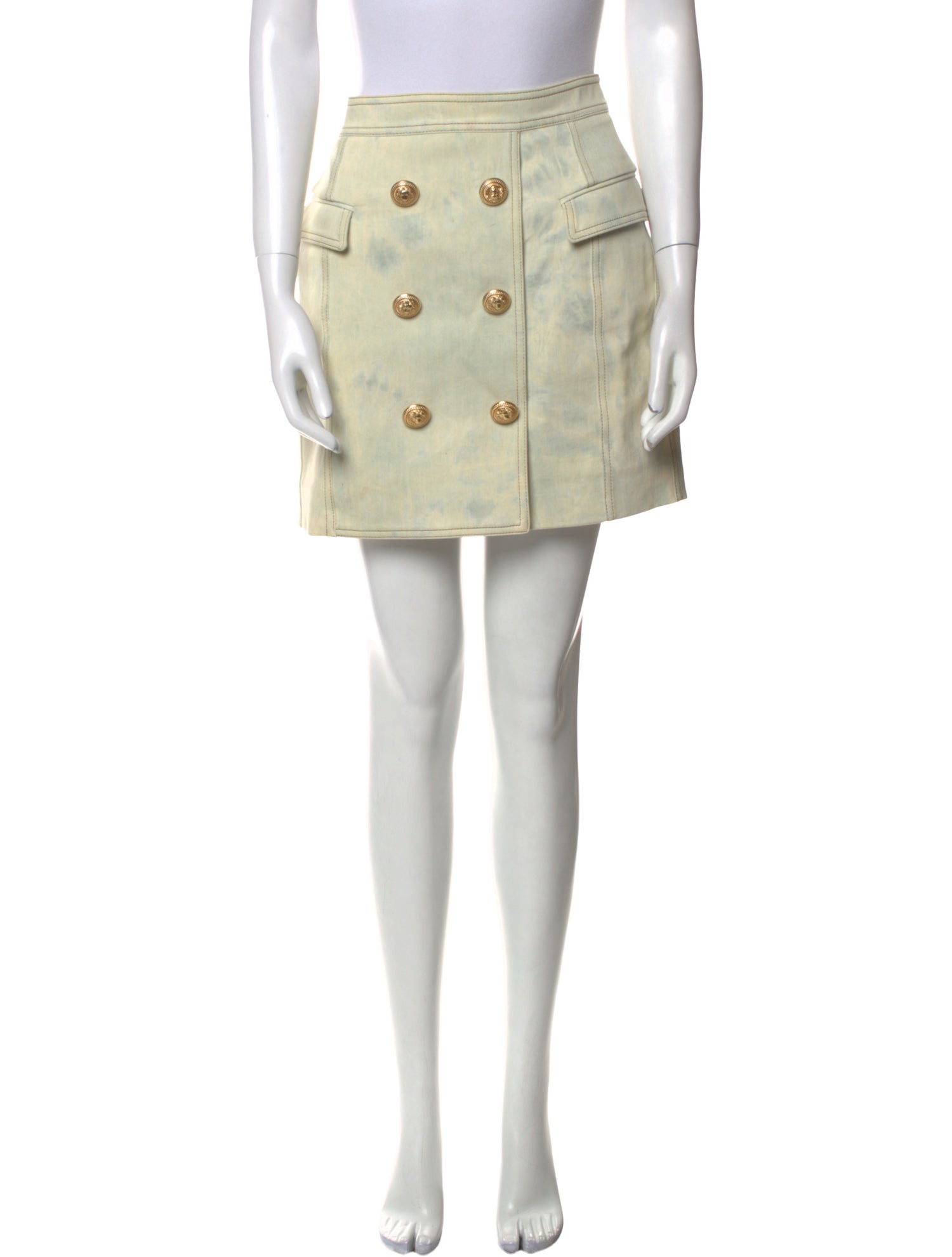 Balmain Distressed Accents Mini Skirt