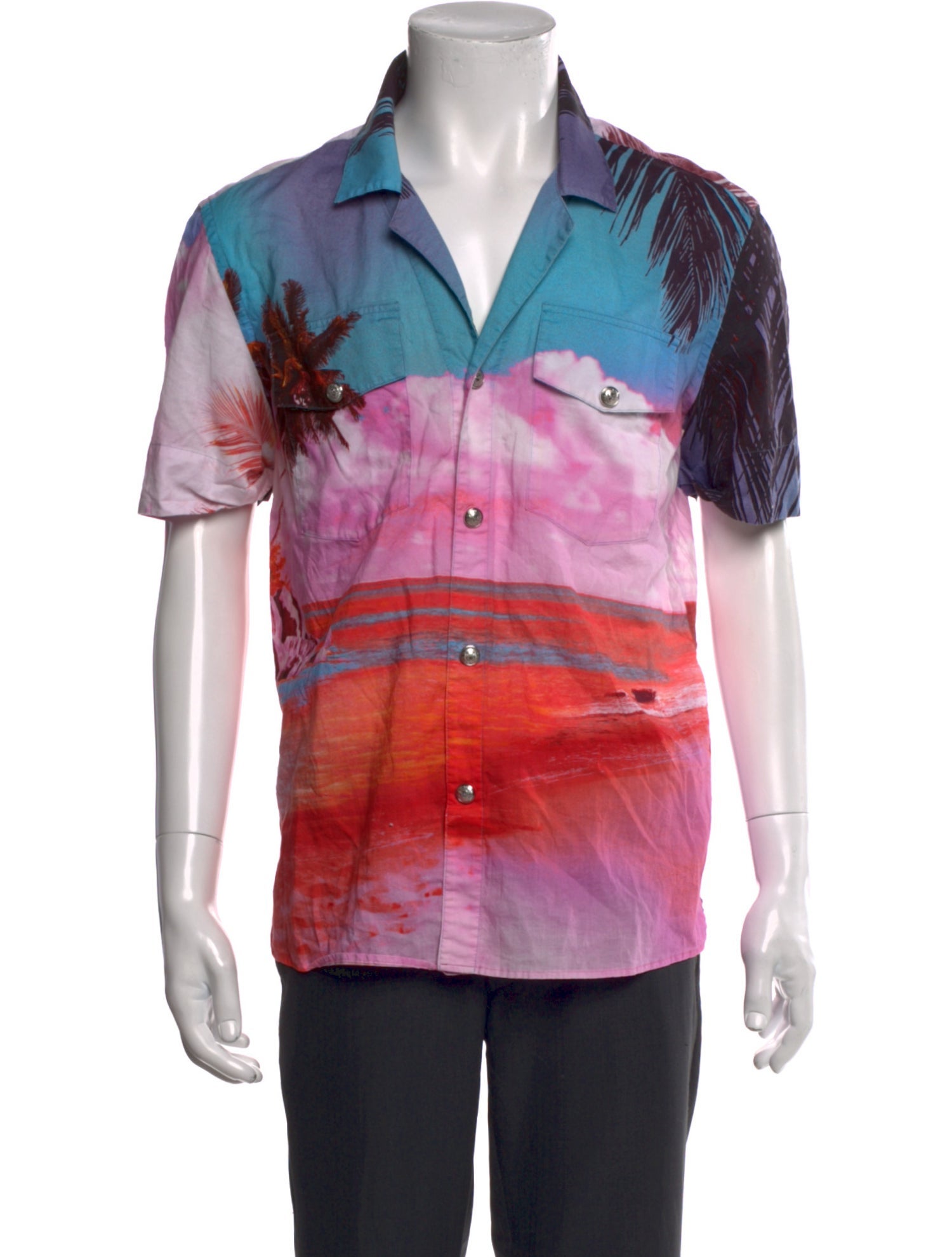Balmain Printed Short Sleeve Shirt