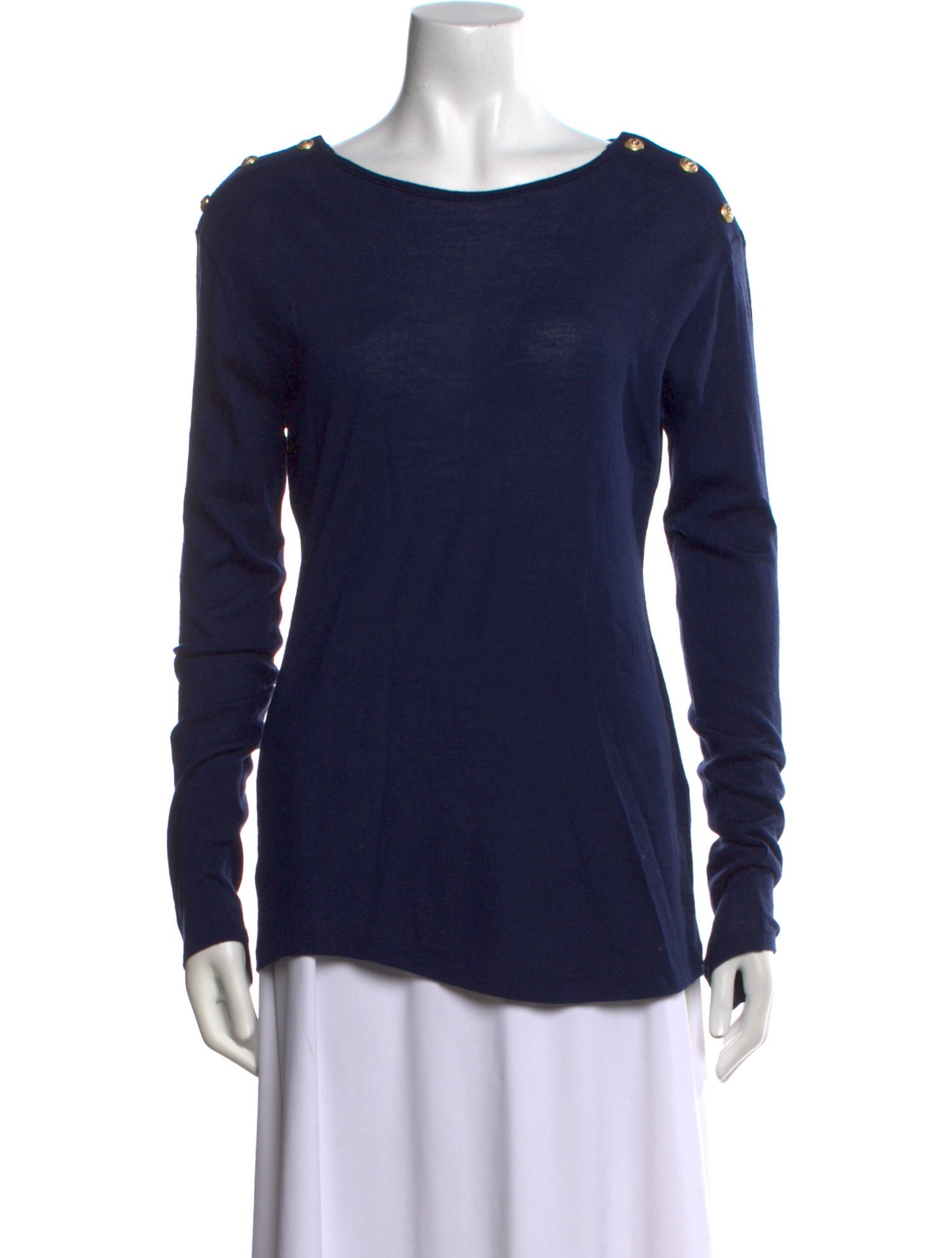 Balmain Wool Scoop Neck Sweater