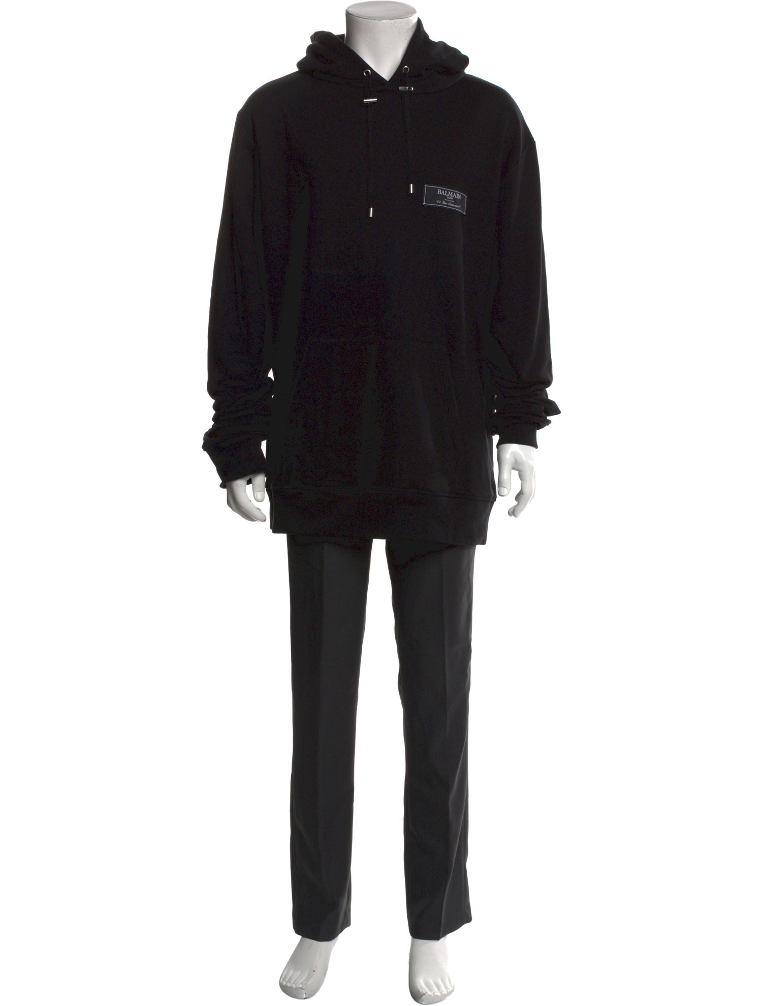 Balmain Graphic Print Crew Neck Hoodie