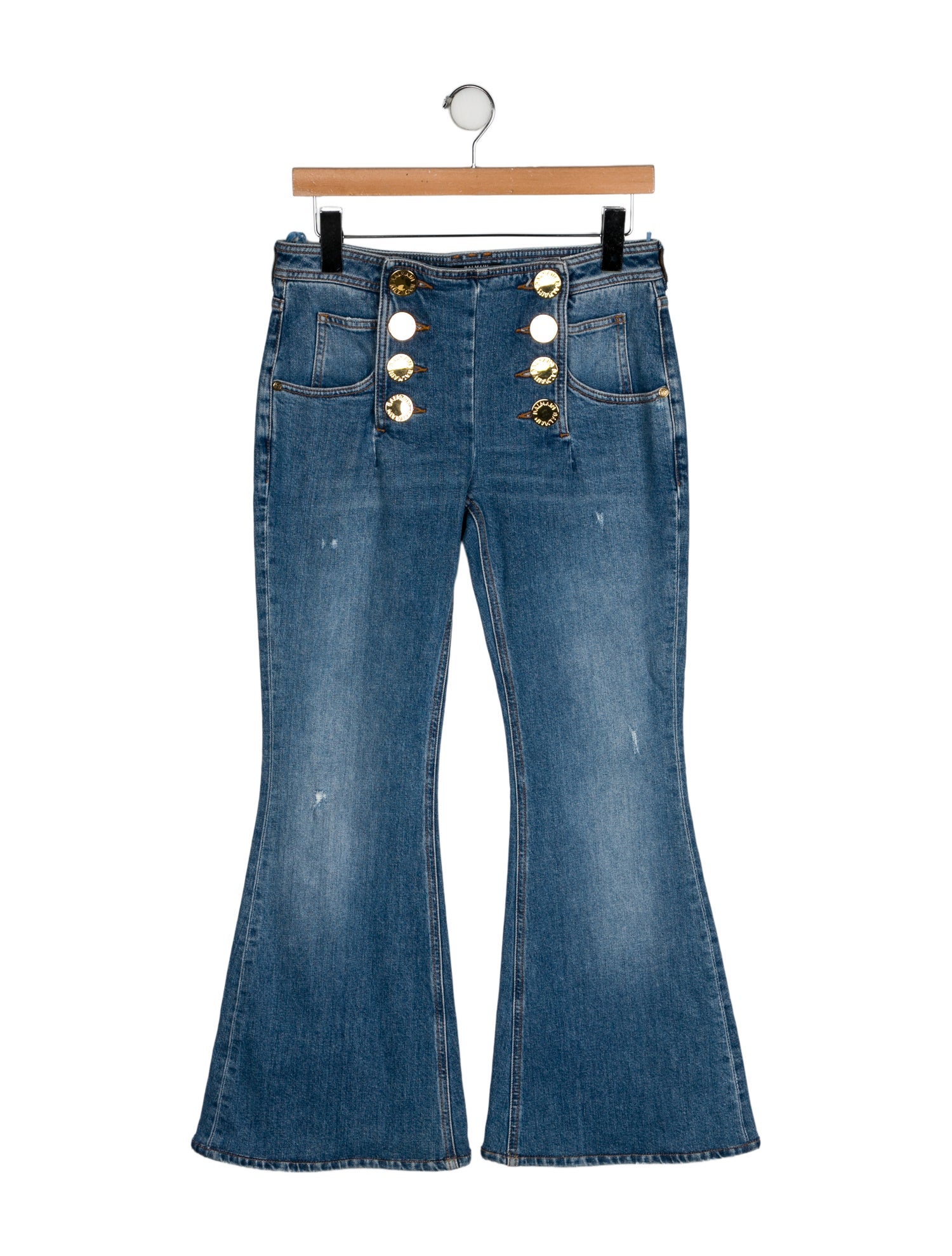 Balmain Mid-Rise Wide Leg Jeans