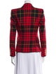Balmain Wool Plaid Print Blazer