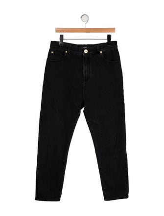Balmain High-Rise Straight Leg Jeans