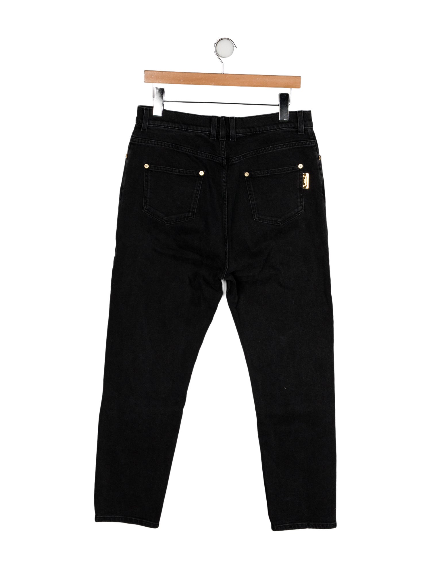 Balmain High-Rise Straight Leg Jeans