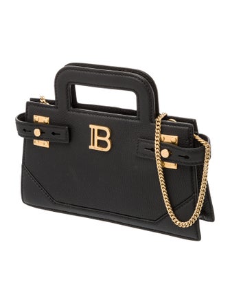 Balmain Leather Top Handle Bag Mini