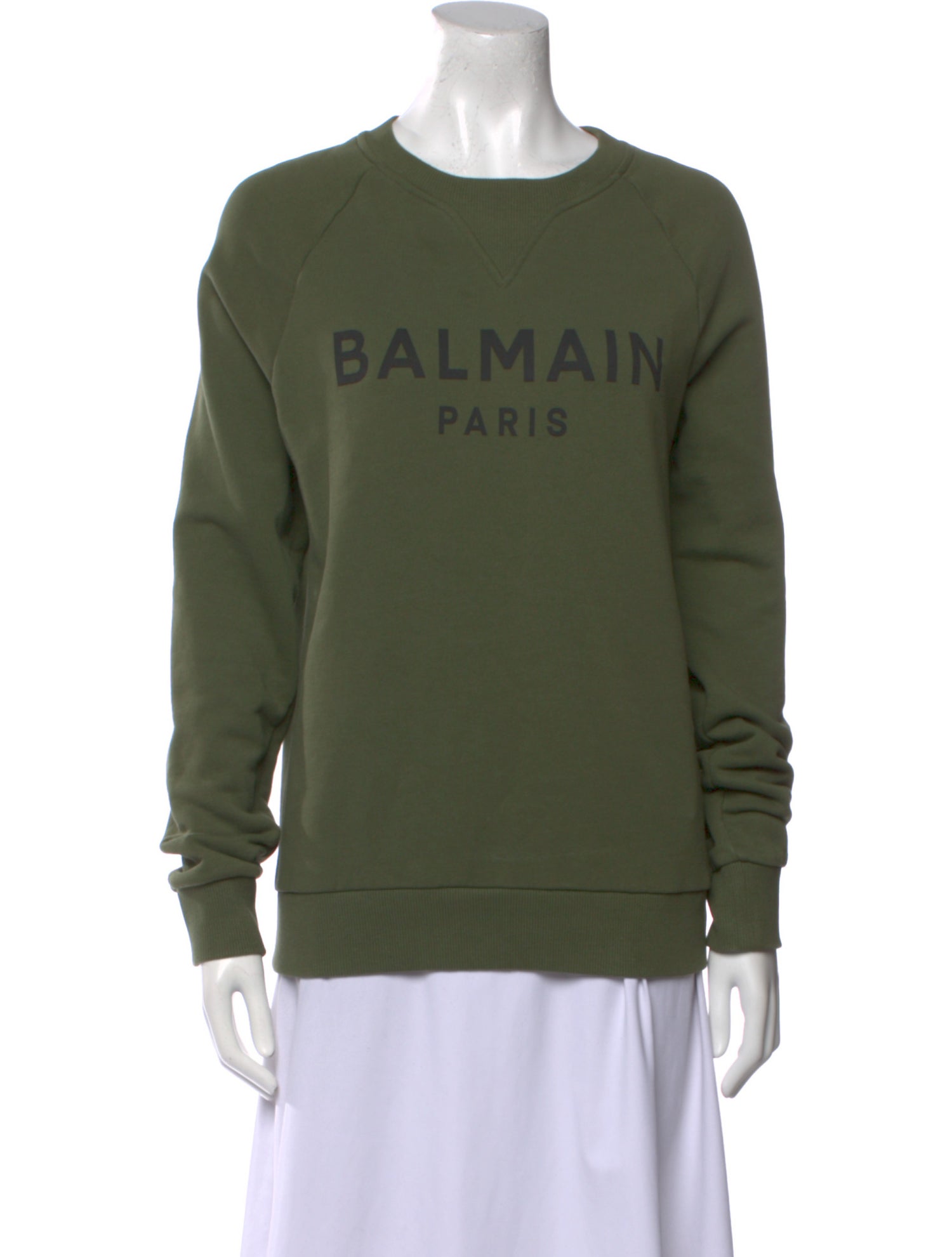 Balmain Graphic Print Crew Neck Sweatshirt