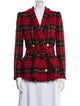 Balmain Plaid Print Blazer