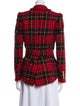 Balmain Plaid Print Blazer