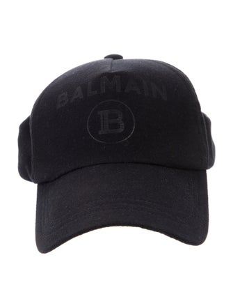 Balmain Graphic Print Baseball Cap
