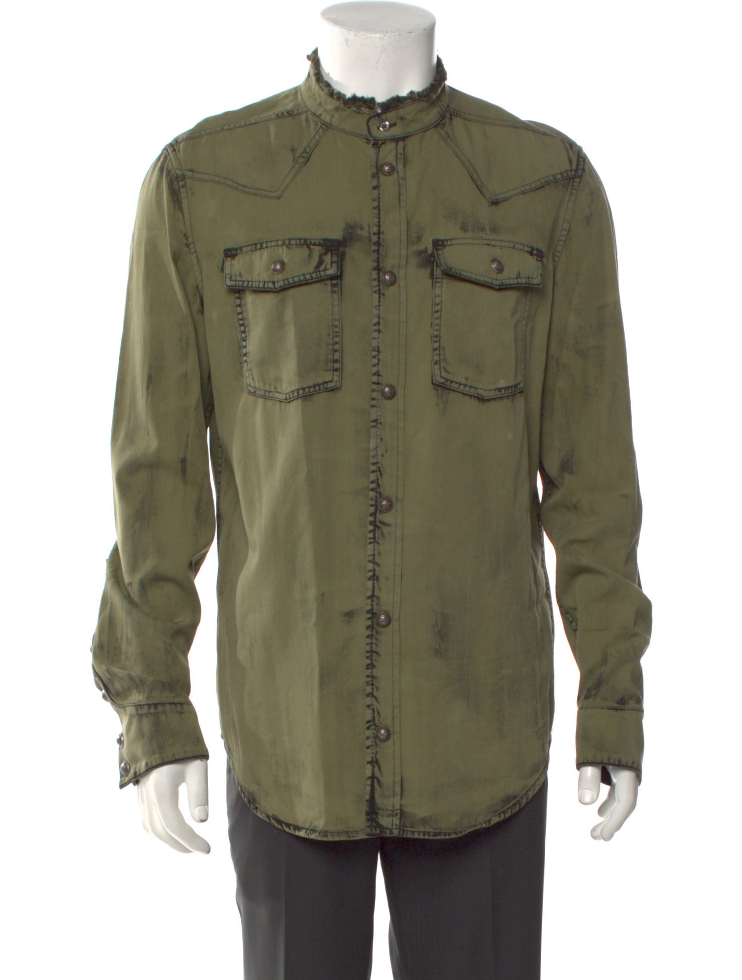 Balmain Long Sleeve Denim Shirt