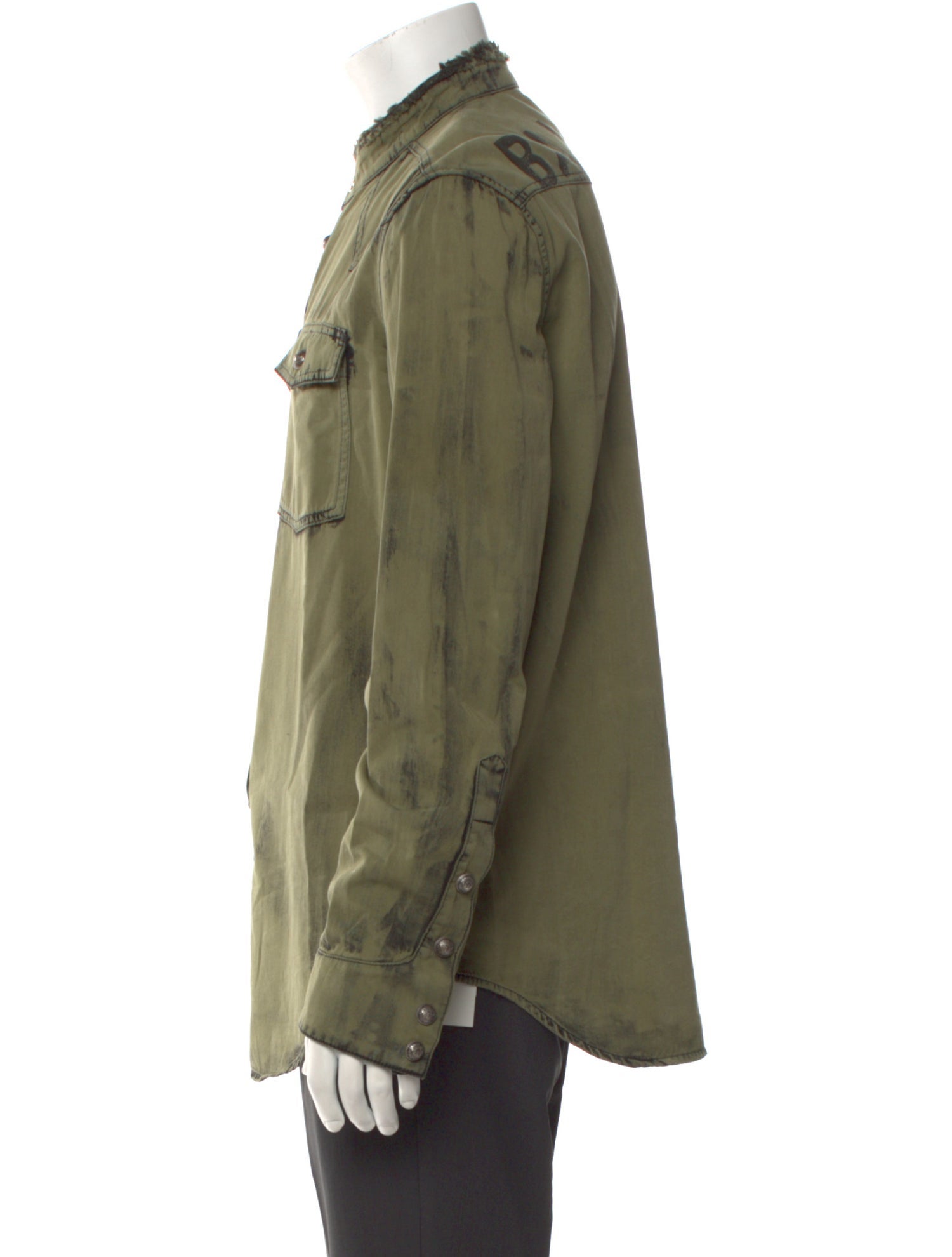 Balmain Long Sleeve Denim Shirt