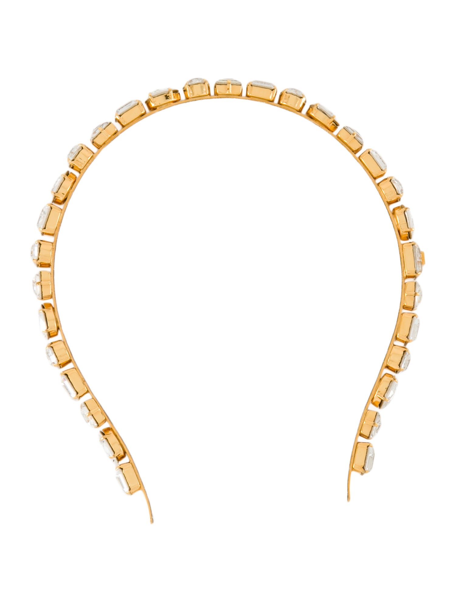 Balmain Crystal Embellished Metal Hairband w/Tags