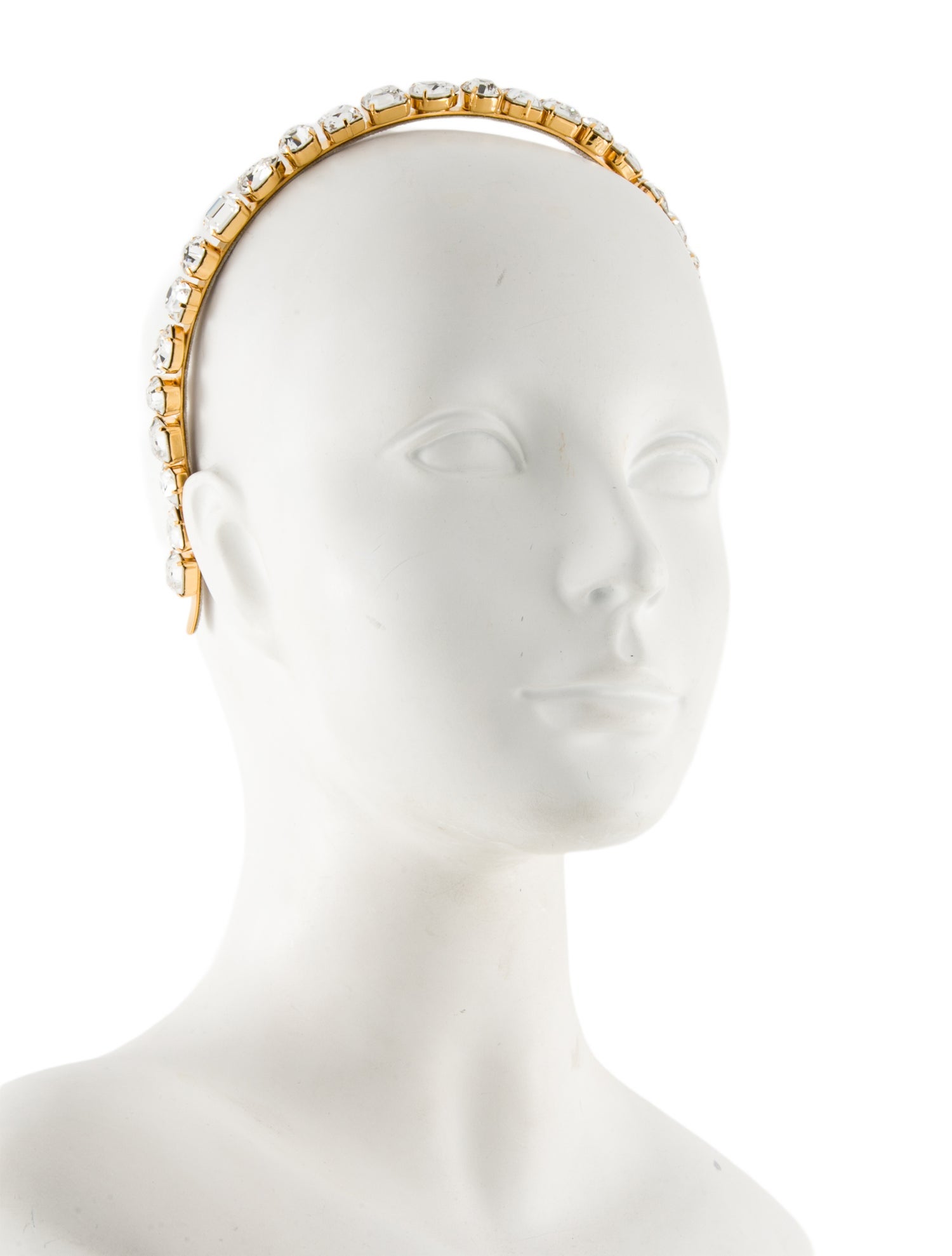 Balmain Crystal Embellished Metal Hairband w/Tags