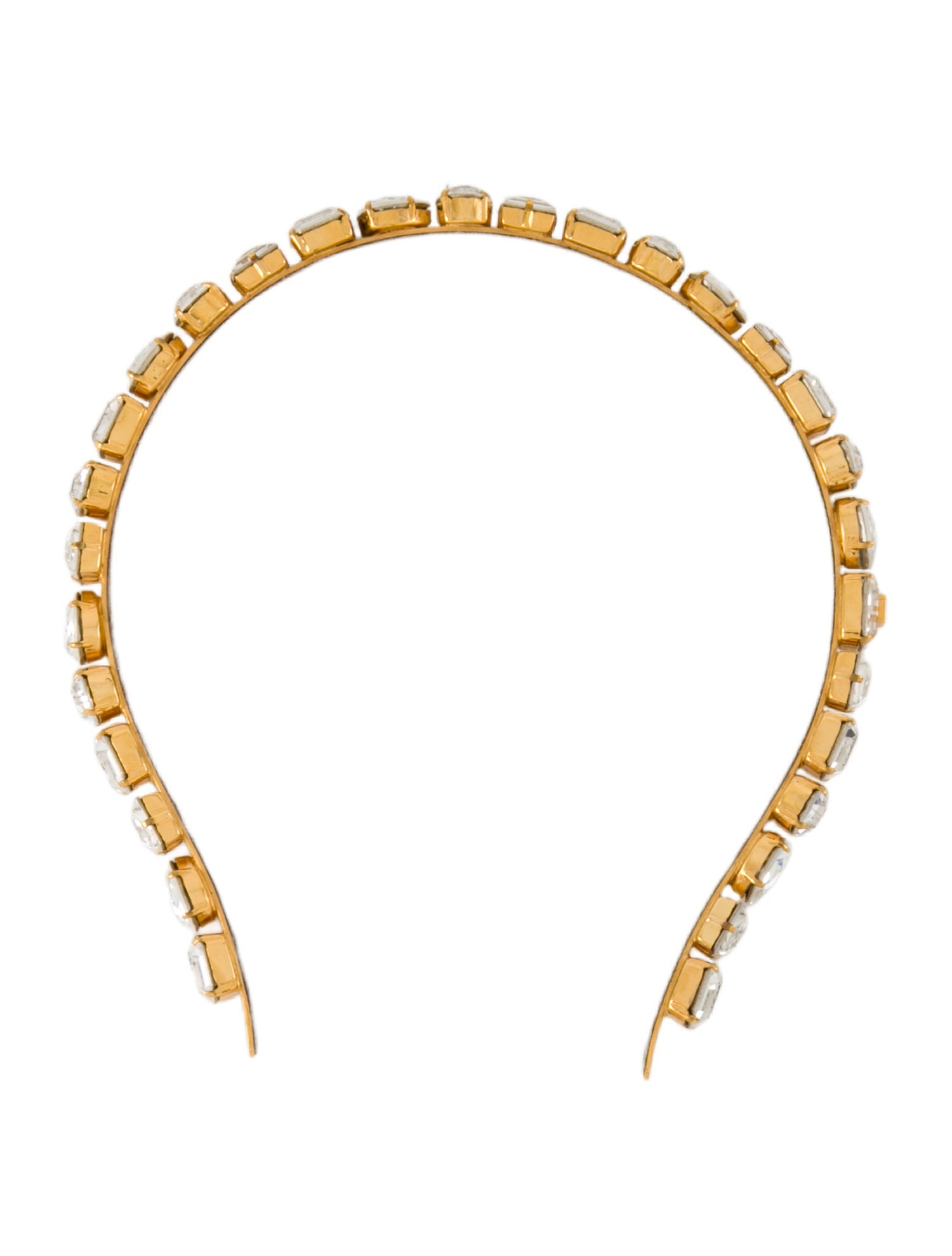 Balmain Crystal Embellished Metal Hairband w/Tags