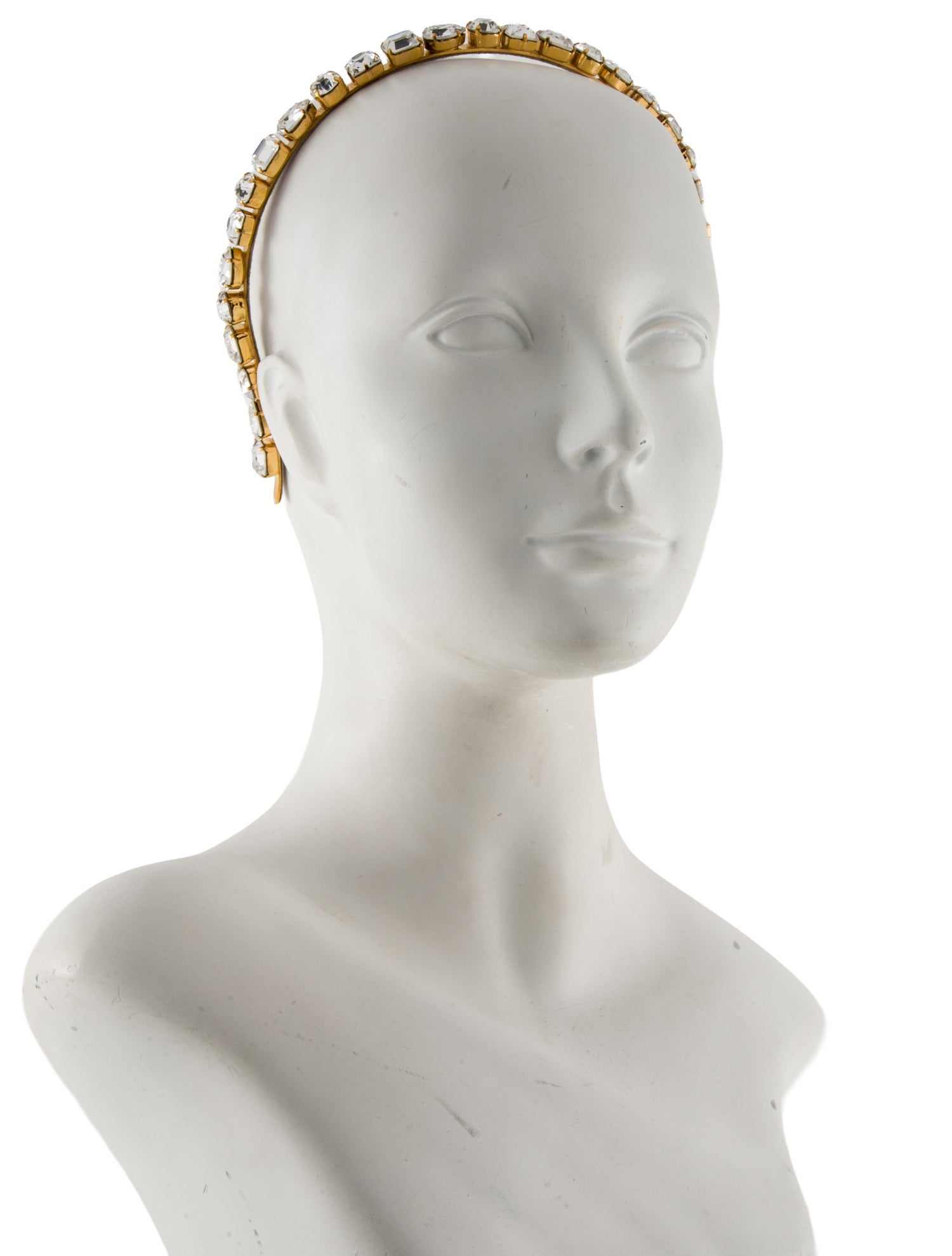 Balmain Crystal Embellished Metal Hairband w/Tags