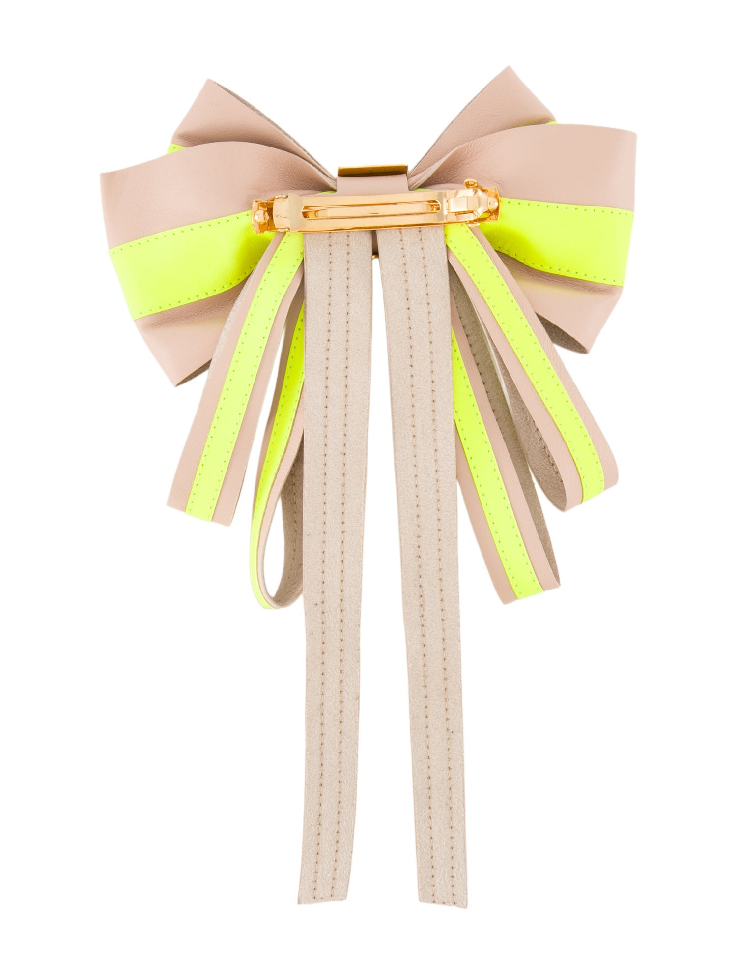 Balmain Bow Pattern Print Hairclip w/Tags