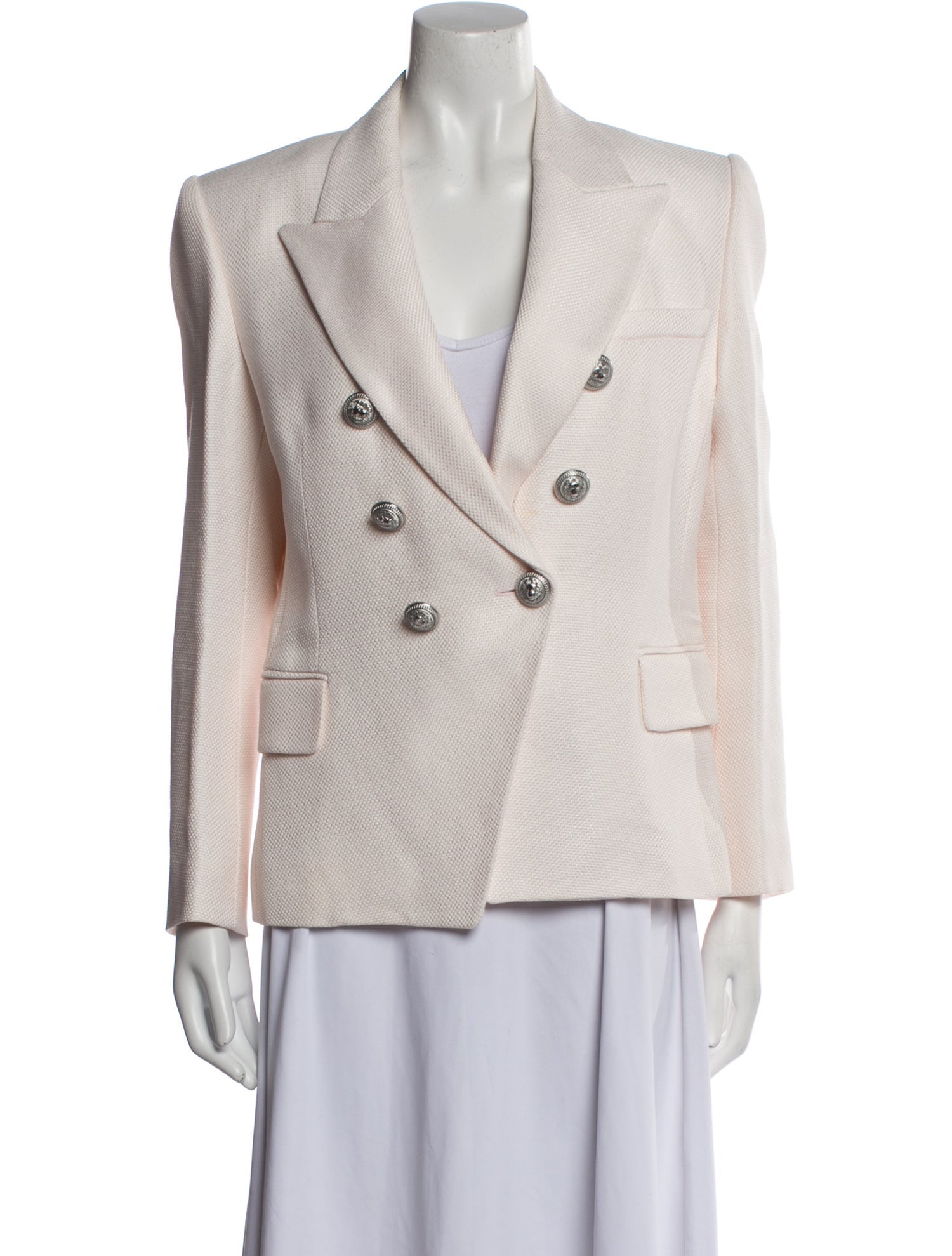 Balmain Plaid Print Blazer