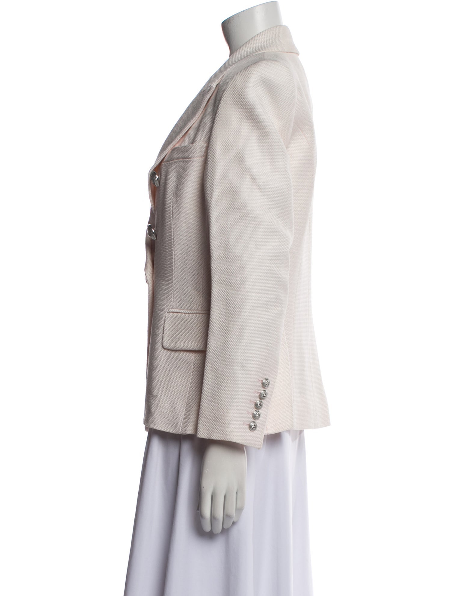 Balmain Plaid Print Blazer