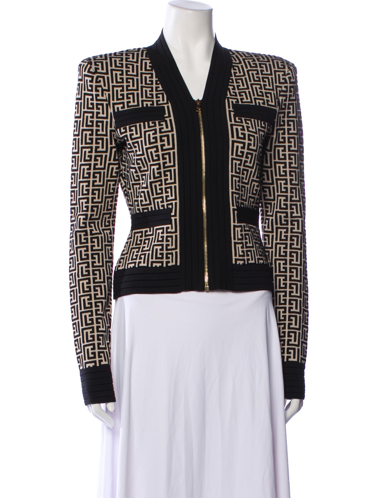 Balmain Tweed Pattern Jacket