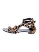 Balmain Ponyhair Animal Print Gladiator Sandals