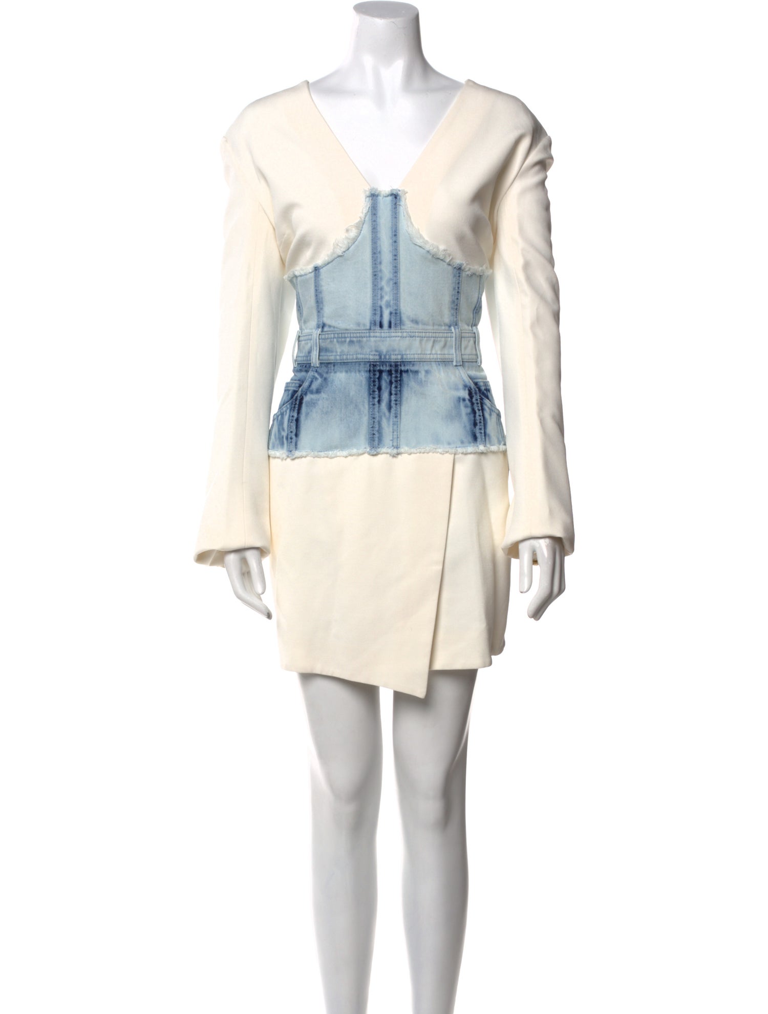 Balmain Colorblock Pattern Mini Dress