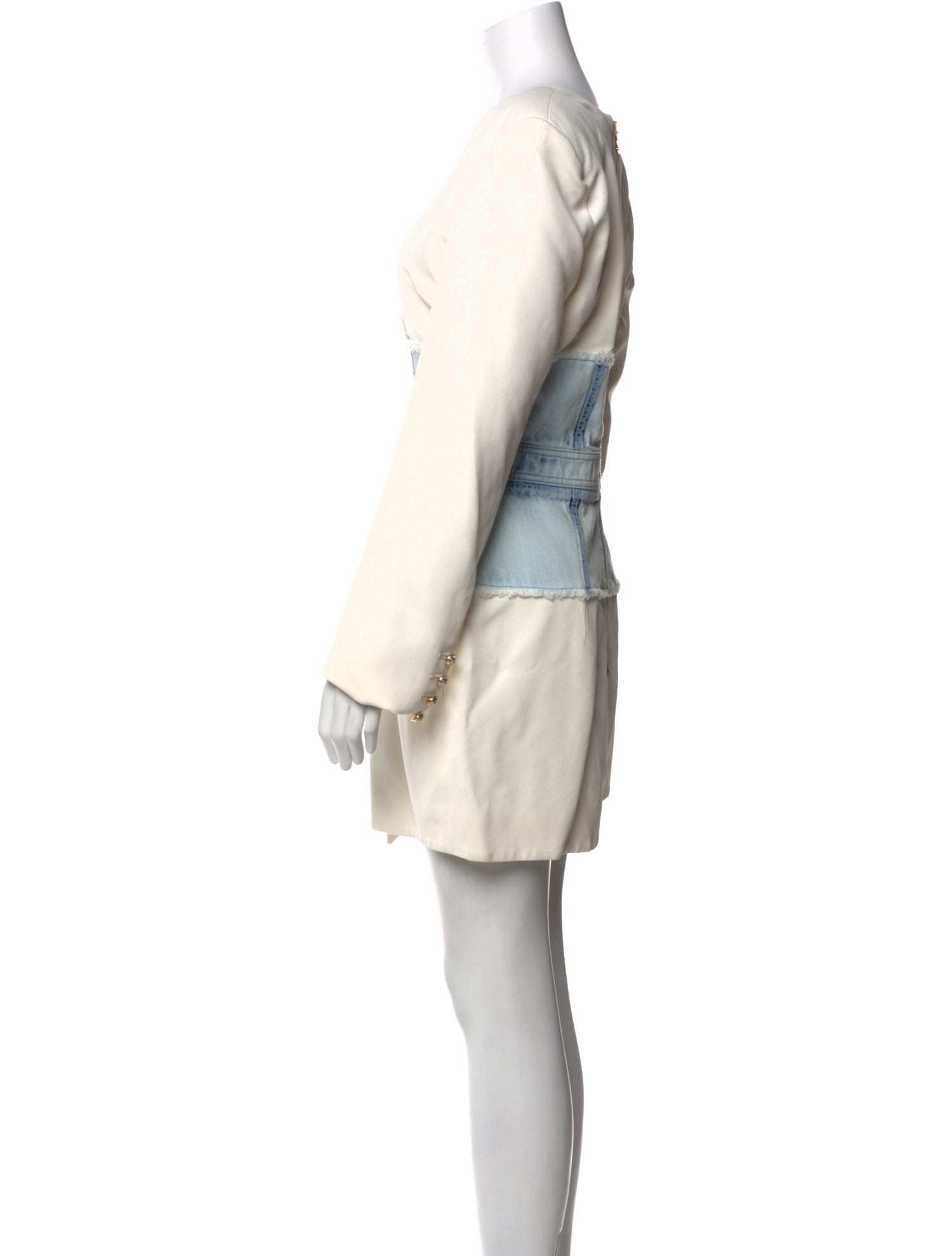 Balmain Colorblock Pattern Mini Dress