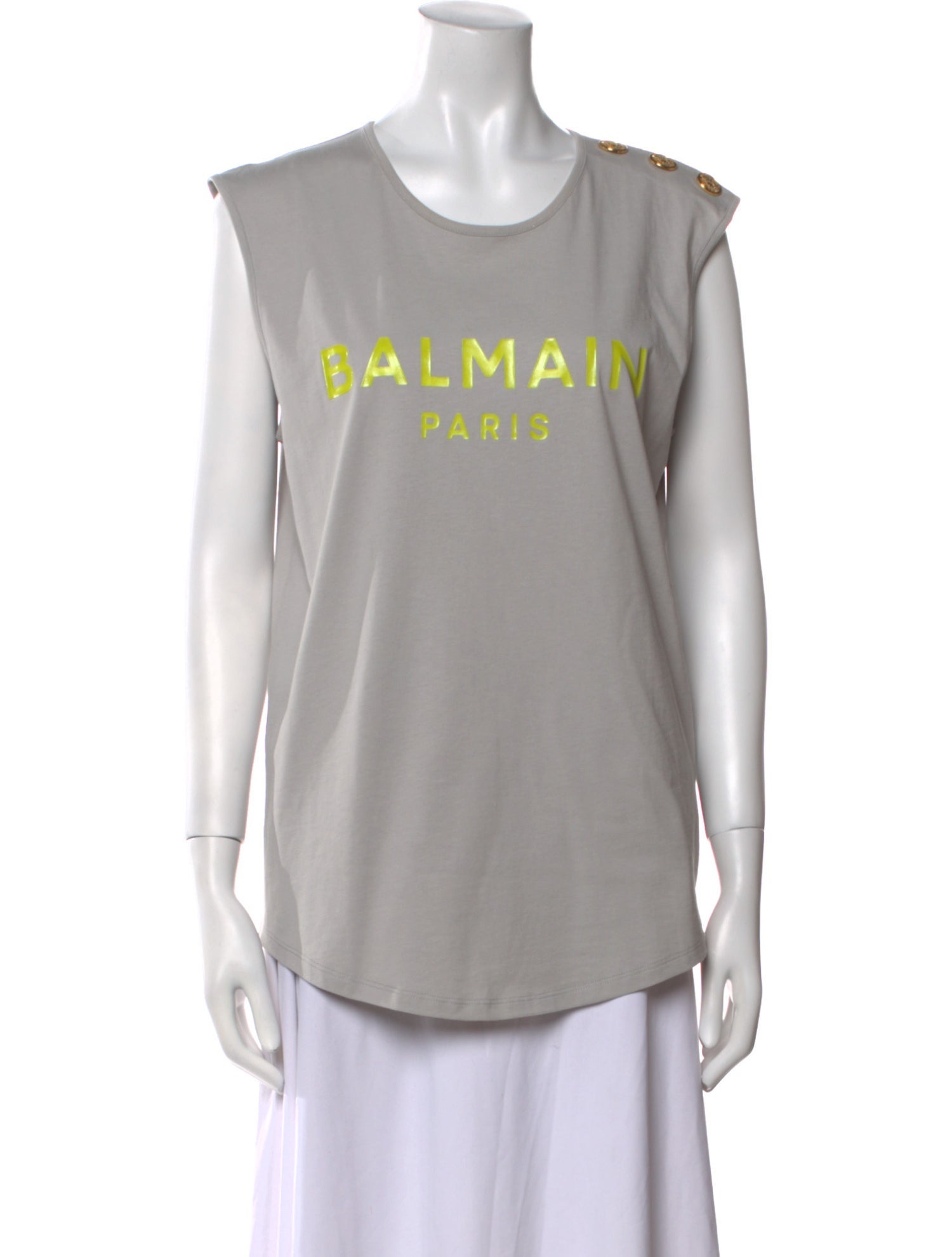 Balmain Graphic Print Scoop Neck T-Shirt
